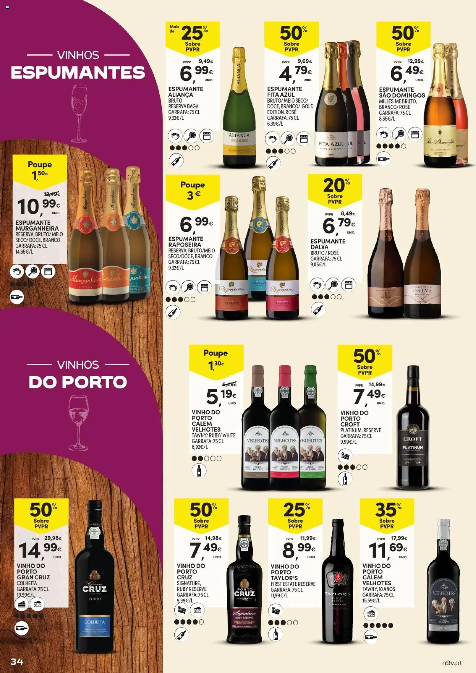 Continente Açores Vinhos, Enchidos e Queijos │ válido de 22/09/2026 | Página: 34 | Produtos: Espumante, Vinho do Porto, Pó, Vinho