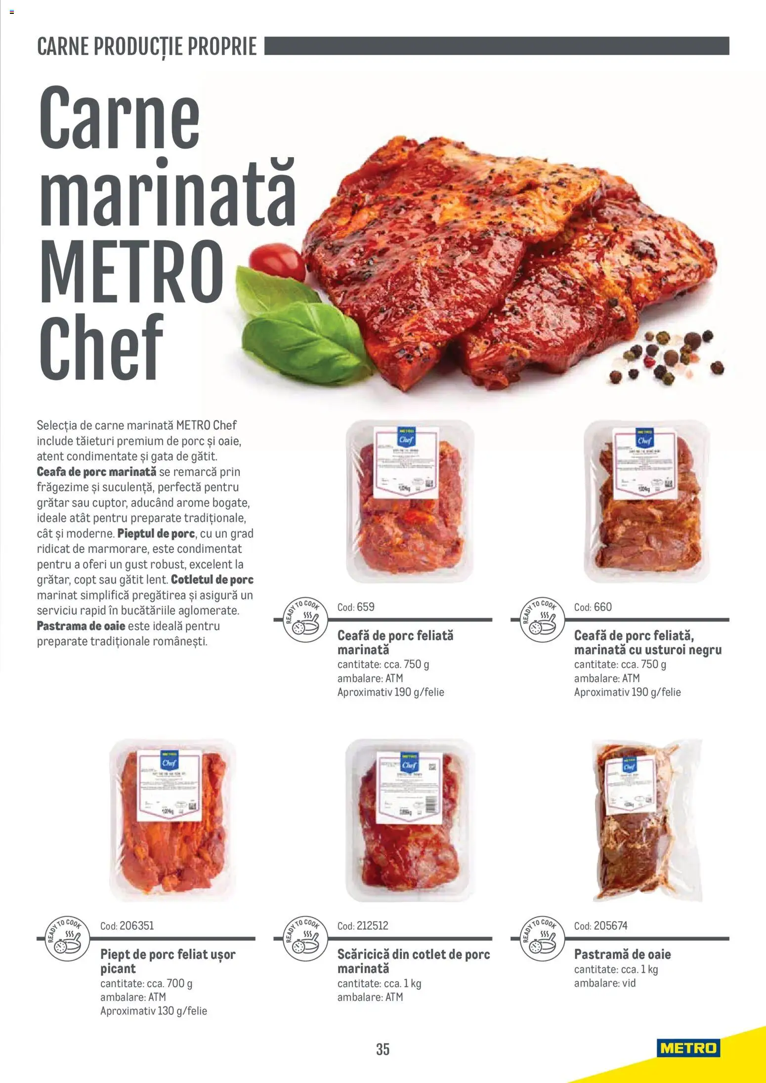 Noul catalog Metro – valabil de la 14.11.2024 | Pagină: 35 | Produse: Premium, Cotlet, Grătar, Piept de Porc