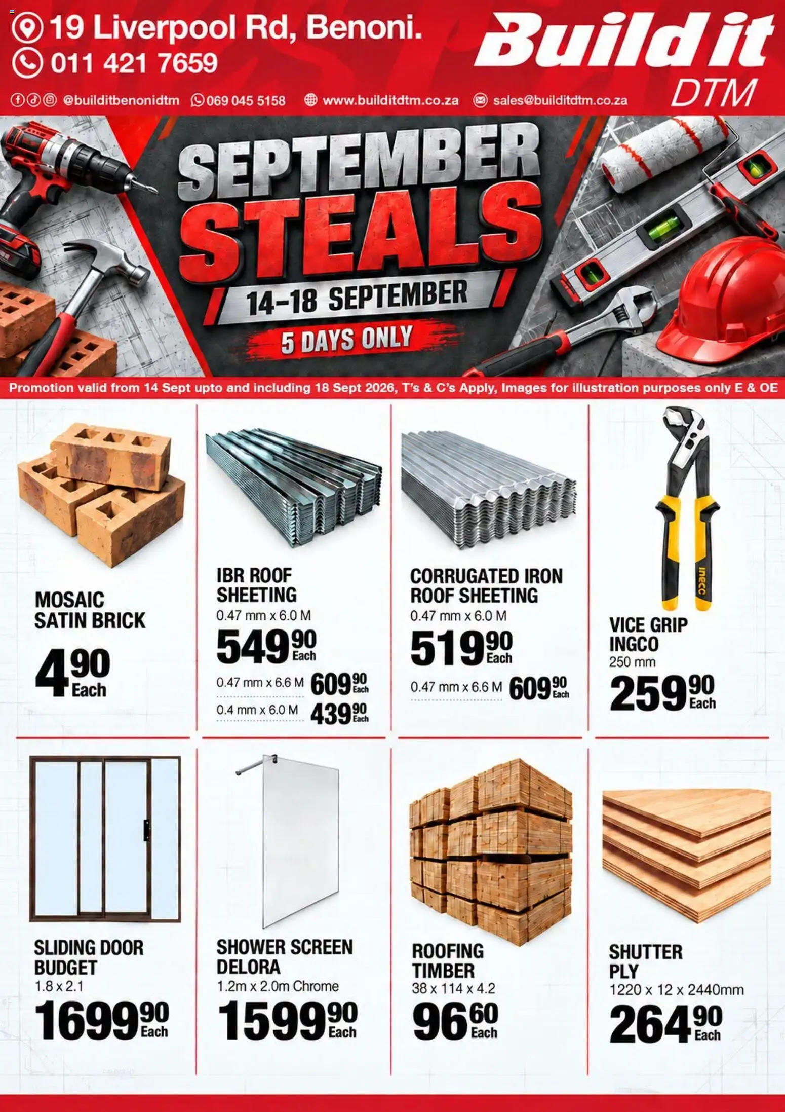 New Build It catalogue – valid from 14/09/2026 | Page: 1 | Products: Iron, Shower