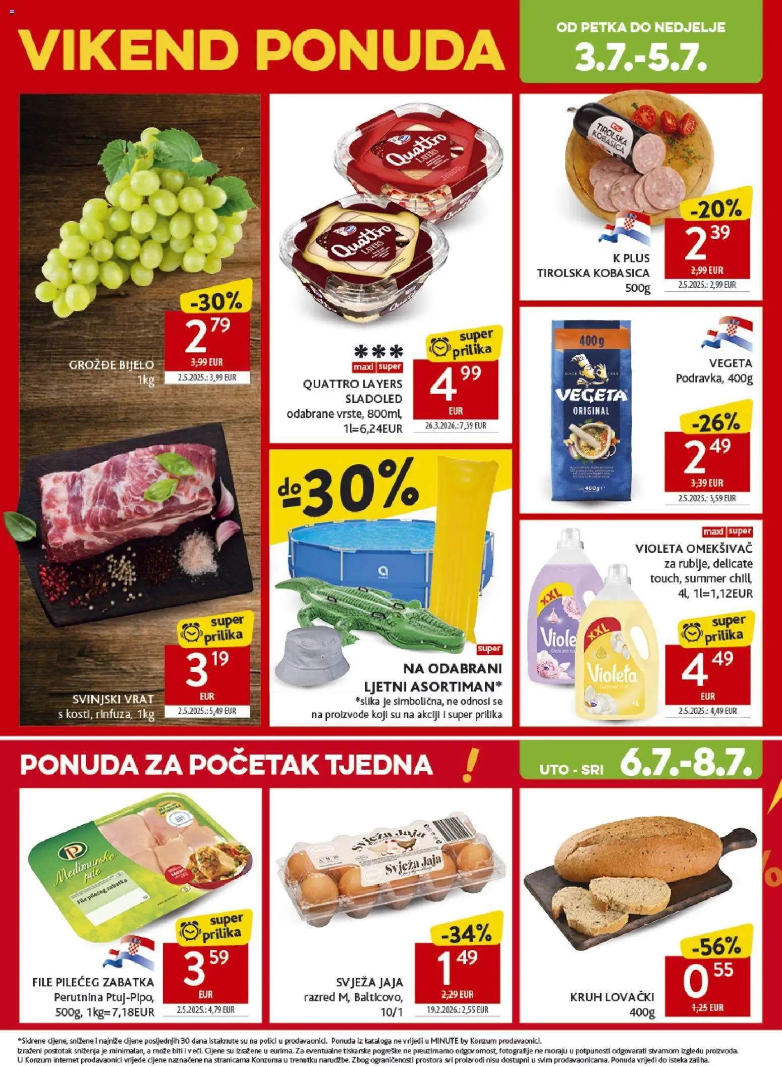 Konzum HR akciós ujság - amely érvényes a következő dátumtól: 2026.07.01. | Oldal: 42 | Termékek: Vegeta