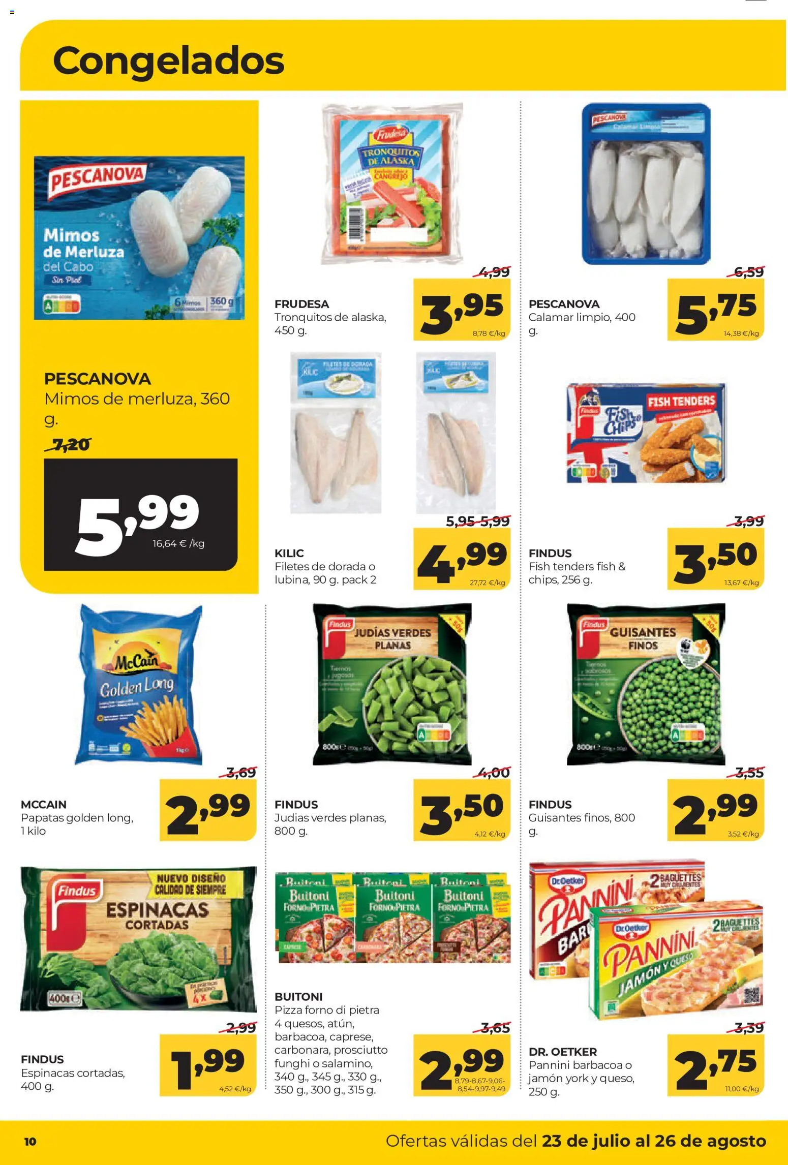 Alimerka folleto Asturias │ válido desde el 23/07/2026 | Página: 10 | Productos: Queso, Jamón, Pizza, Πορσελάνη