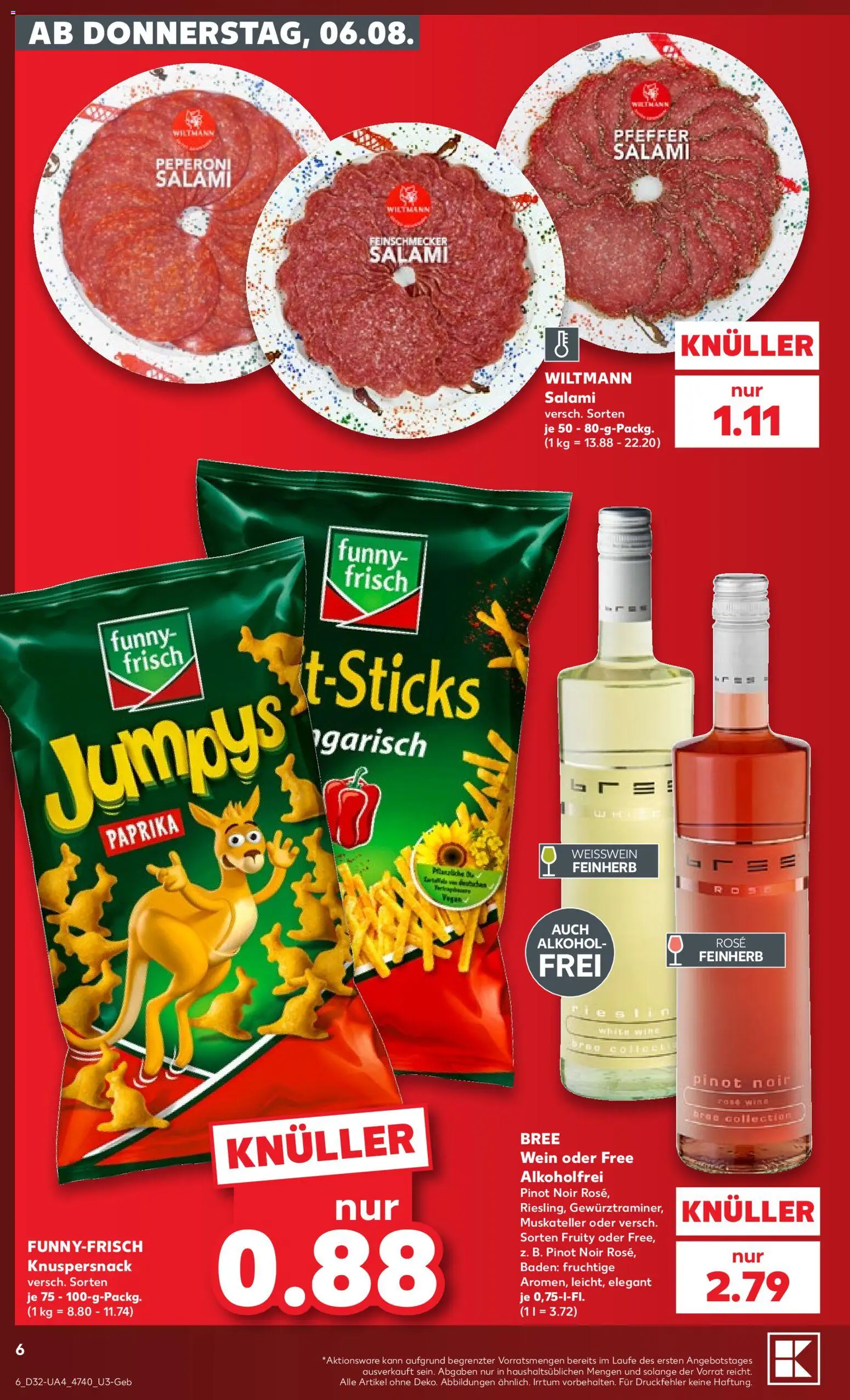 Kaufland Německo leták - Hannover od 06.08.2026 | Strana: 6 | Produkty: Pinot Noir, Paprika