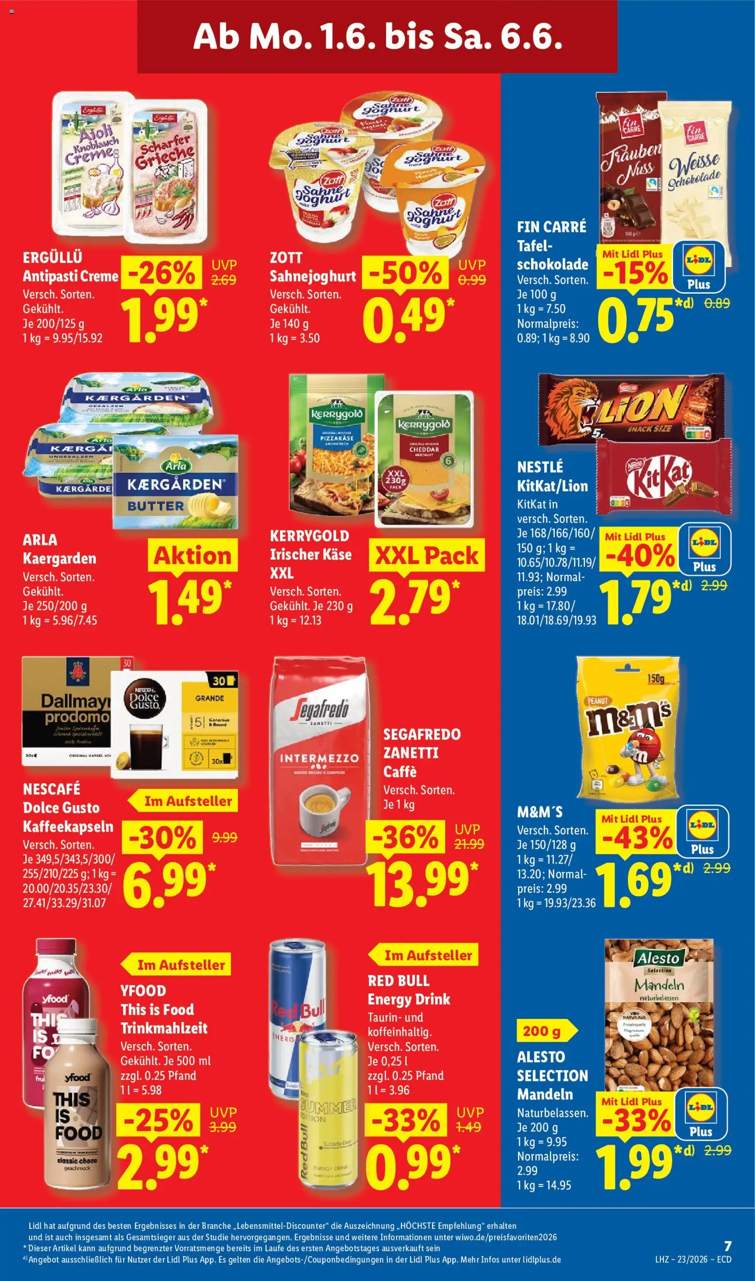 Lidl Německo leták od 01.06.2026 | Strana: 17 | Produkty: Dolce Gusto, Nescafé, Segafredo, Energy drink