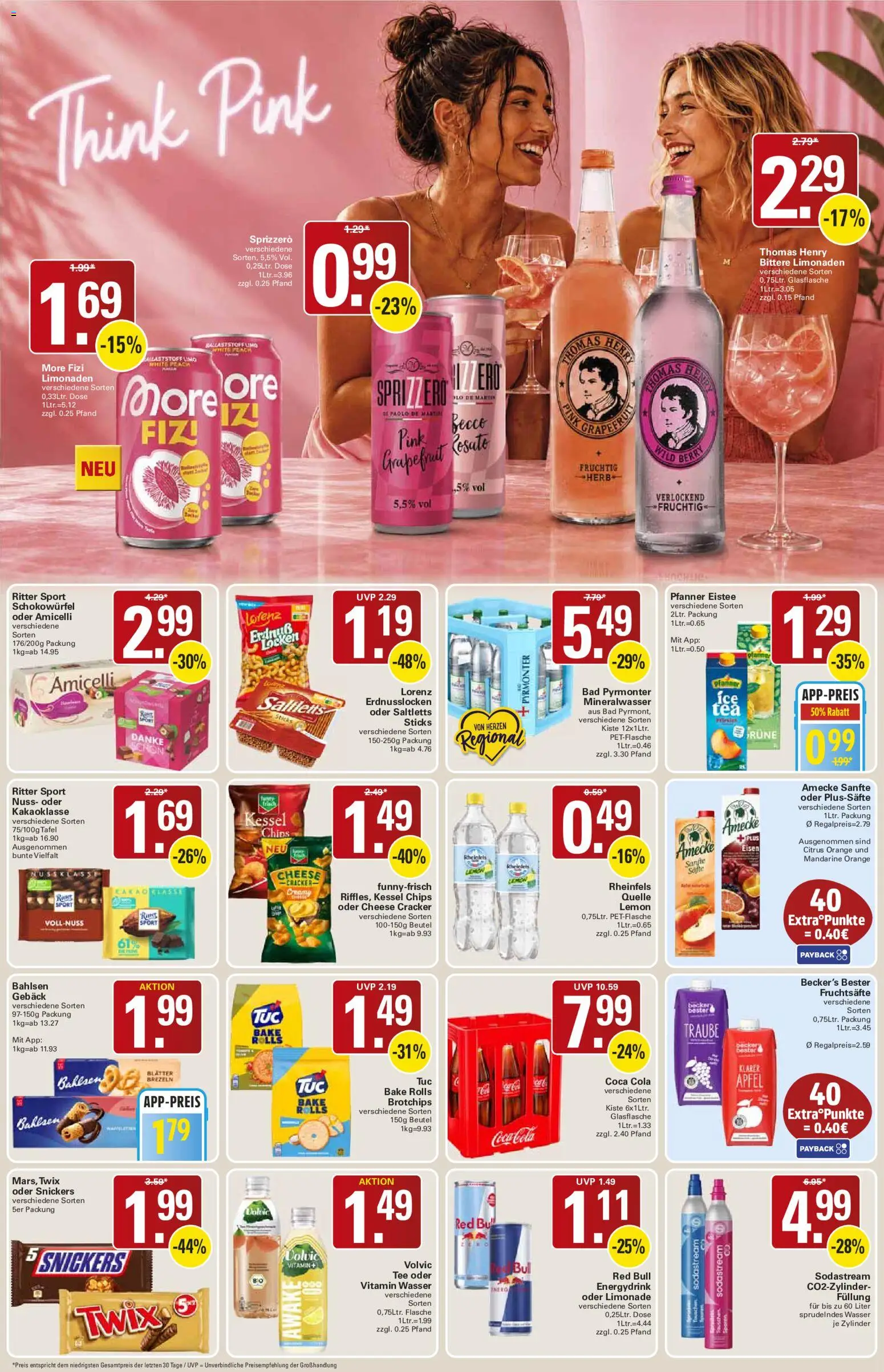 WEZ Prospekt – gültig ab 27.07.2026 | Seite: 12 | Produkte: Cola, Limonade, Snickers, Twix