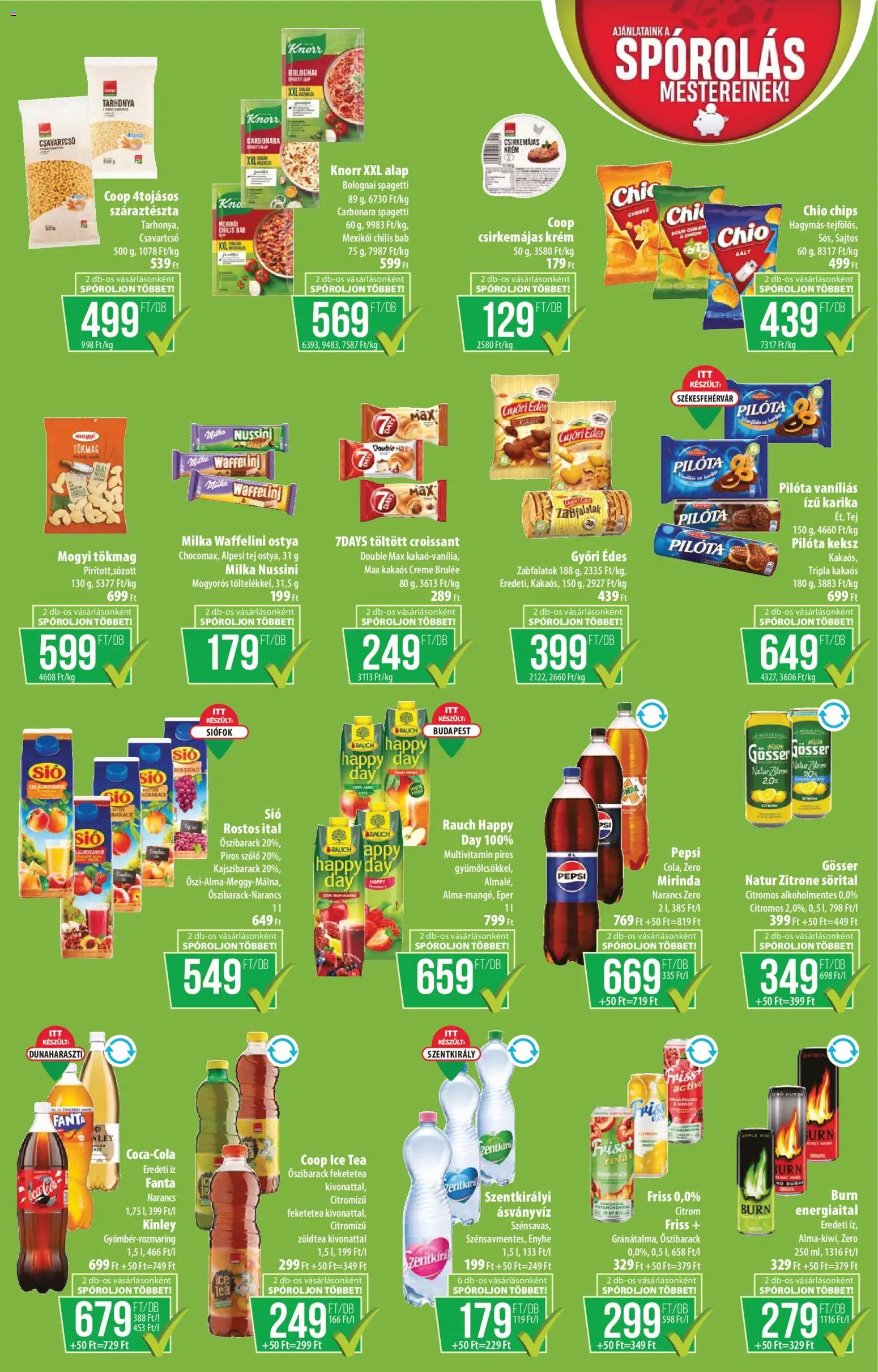 COOP akciós ujság - amely érvényes a következő dátumtól: 2026.07.30. | Oldal: 5 | Termékek: Chips, Pepsi, Száraztészta, Chilis bab
