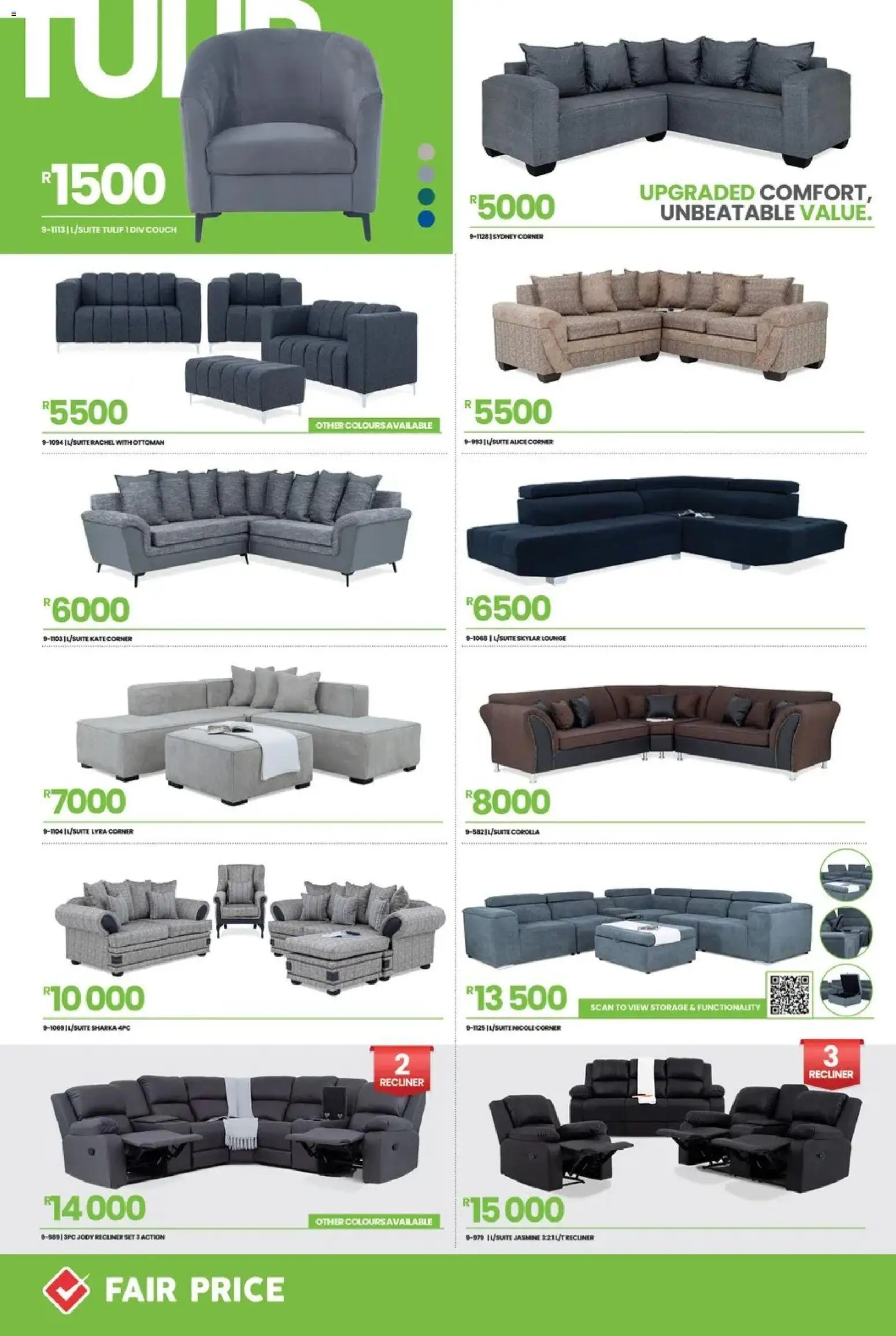 New Fair Price catalogue – valid from 01/03/2026 | Page: 12 | Products: Couch, Ottoman