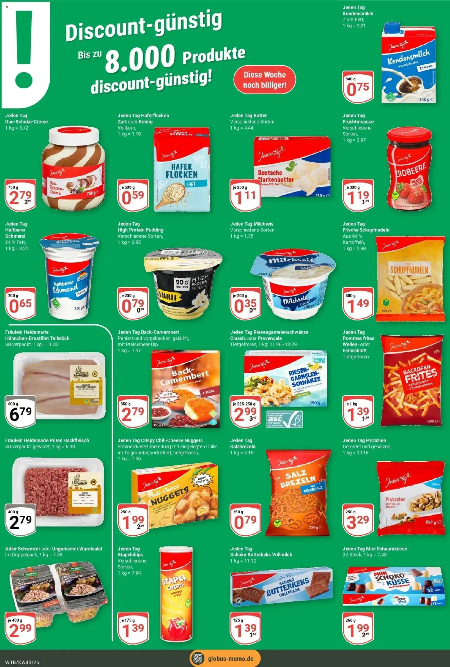 Globus Prospekt Wächtersbach (ab 19.10.2026) » Angebote online | Seite: 5 | Produkte: High protein pudding, Creme, Paprika, Chips