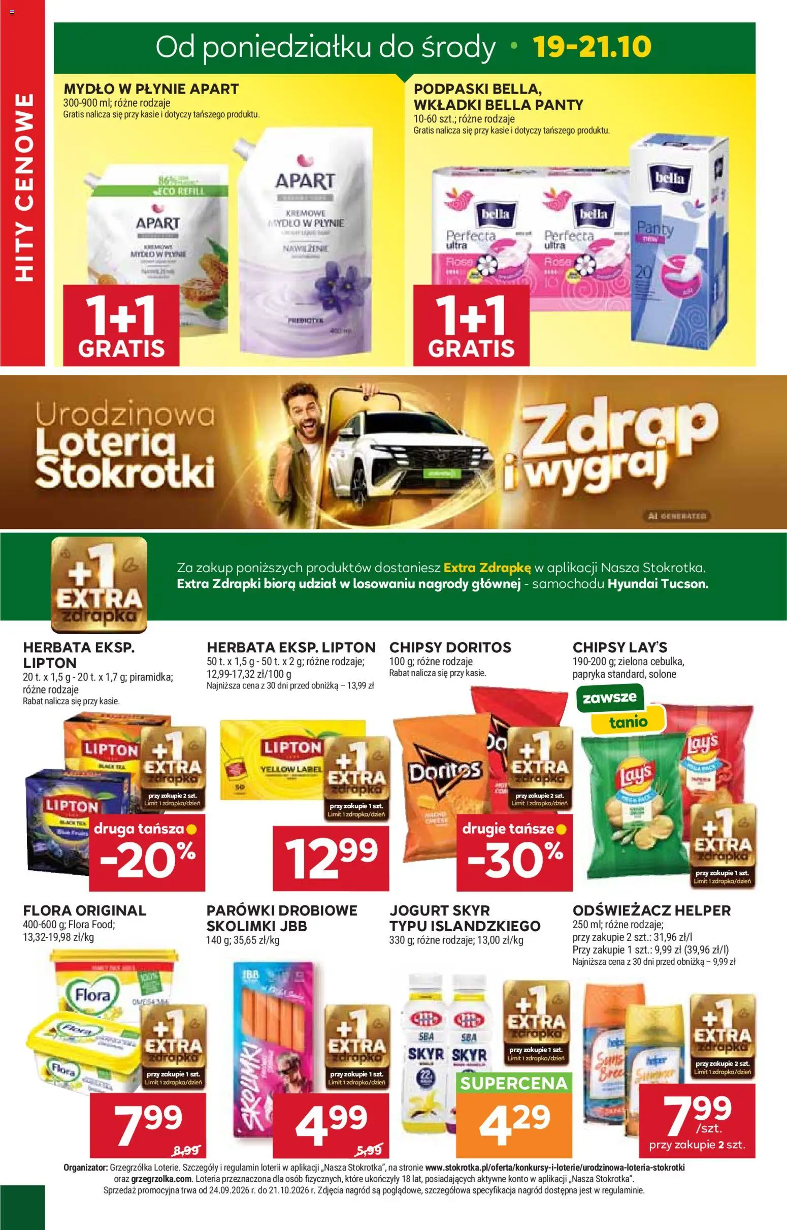 Stokrotka gazetka - Market od 15.10.2026 | Strona: 16 | Produkty: Chipsy, Papryka, Doritos, Herbata