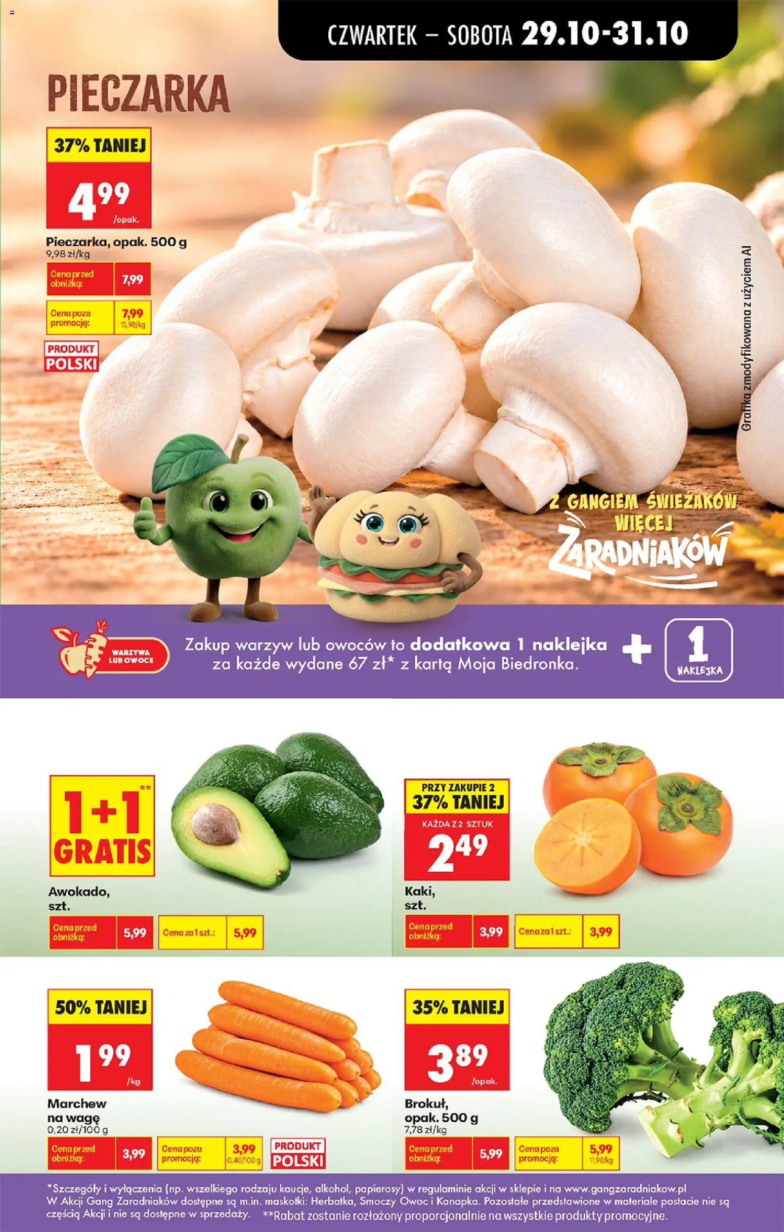 Biedronka gazetka od czwartku od 29.10.2026 | Strona: 35 | Produkty: Karta, Kaki, Maskotki, Owoce