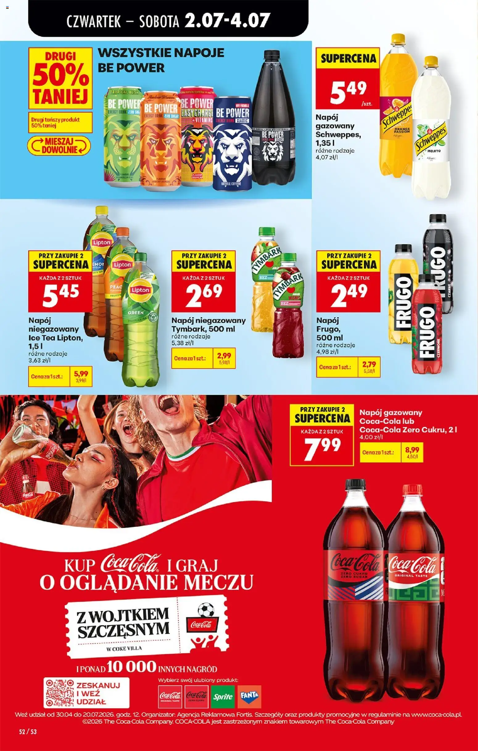 Biedronka gazetka od czwartku od 02.07.2026 | Strona: 60 | Produkty: Ice Tea, Napoje, Sprite, Coca cola