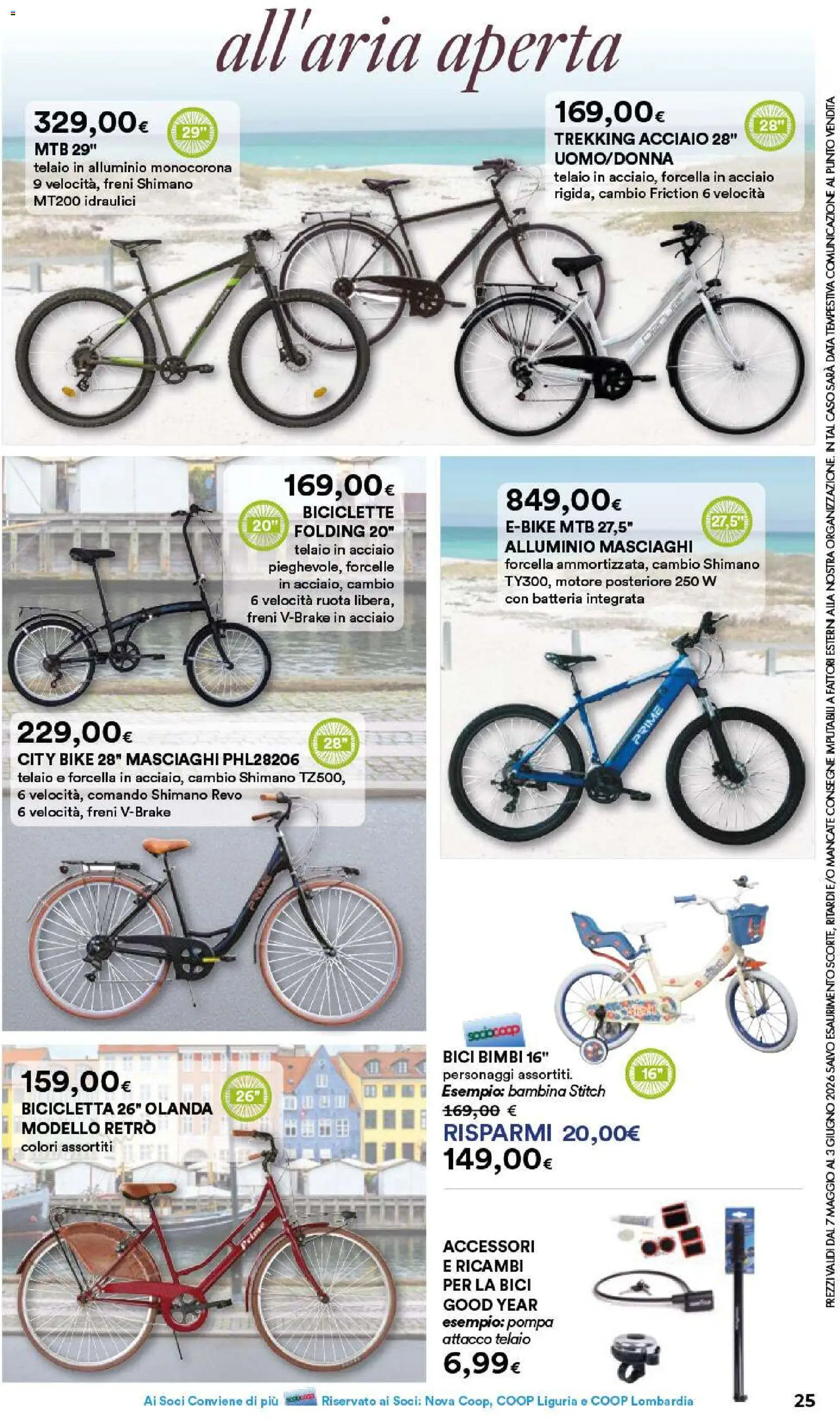 Volantino Ipercoop del 07.05.2026 | Pagina: 25 | Prodotti: Bicicletta, Data, Alluminio, Batteria