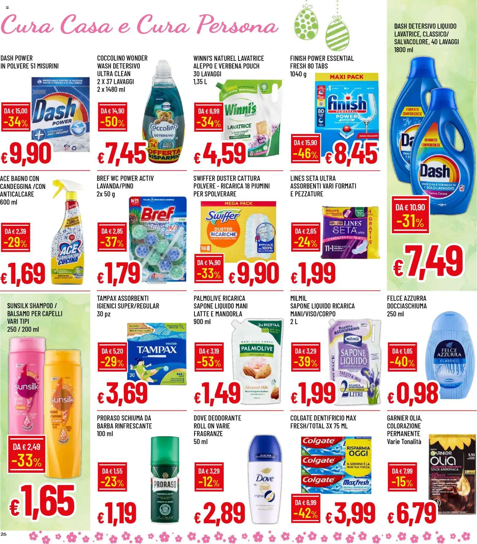 Volantino Galassia del 26.03.2026 | Pagina: 26 | Prodotti: Balsamo, Balsamo per capelli, Anticalcare, Lavatrice