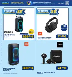 Anteprima del volantino Euronics volantino valido a partire dal 03/07/2026 | Pagina: 18 | Prodotti: Auricolari, Cuffie, Speaker, Samsung