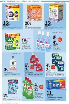 E.Leclerc - Prévisualisation de LESSIVE LIQUIDE(1) "PERSIL", Au choix: Bouquet de Provence, Douceur d'Amande, Peaux sensibles ou Eclat fraîcheur. 2 x 1,81 L + 1,81 L gratuits (5.418 L). valide à partir de 02.06.2026 | Page: 16