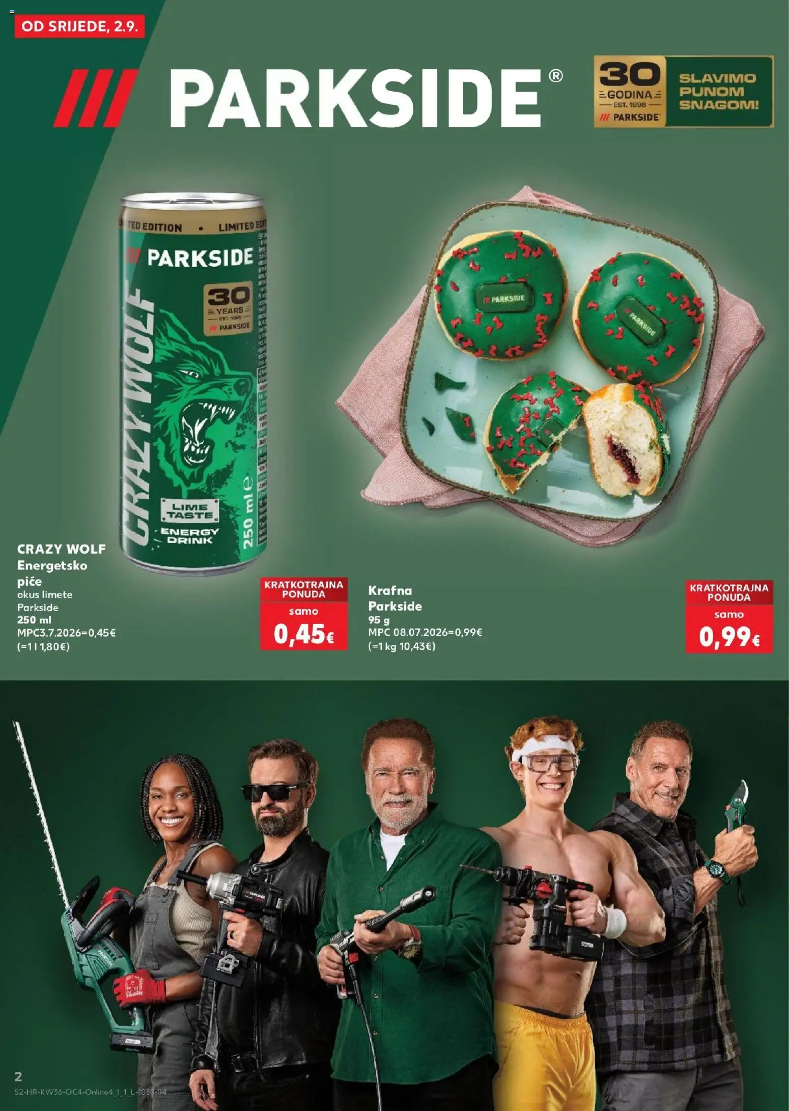 Kaufland katalog | vrijedi od 02.09.2026 | Stranica: 2 | Proizvodi: Energetsko piće, Krafna, Parkside