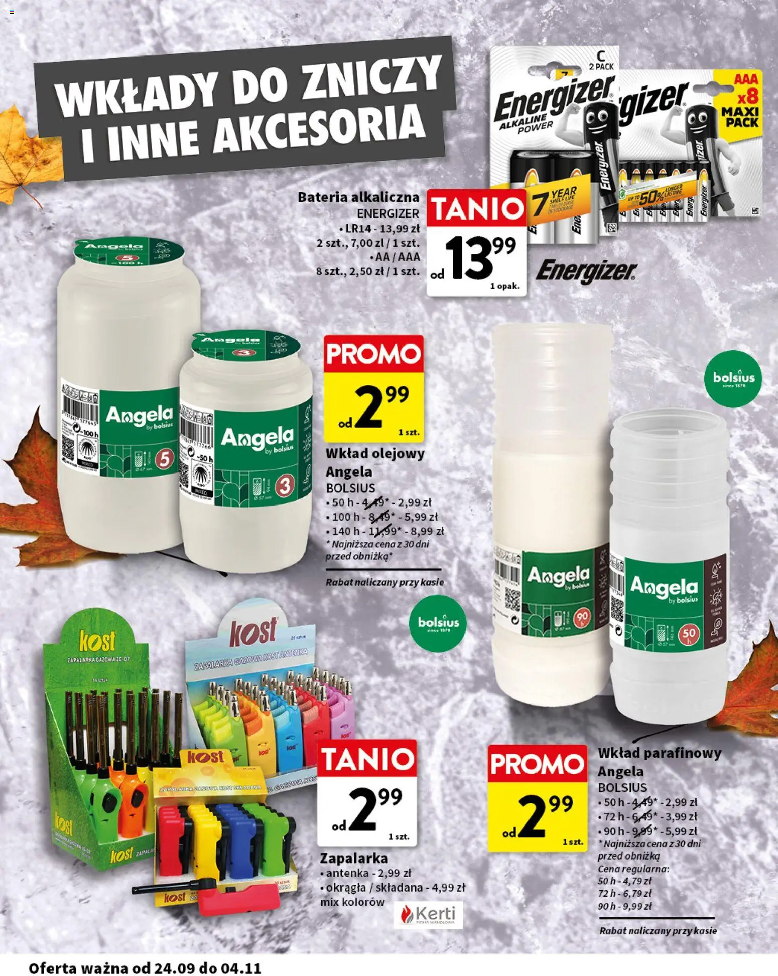 Intermarche gazetka - Pamiętamy o bliskich od 24.09.2026 | Strona: 10 | Produkty: Wkłady do zniczy, Bateria