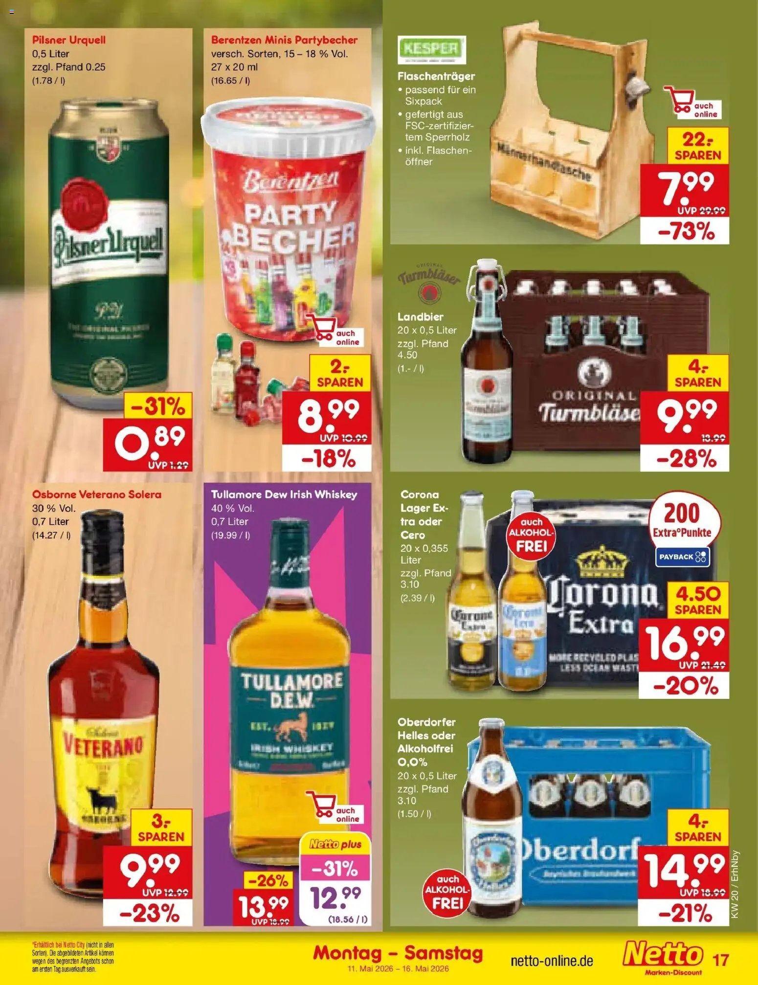 Netto Marken-Discount Prospekt Ergolding	 – gültig ab 10.05.2026 | Seite: 24 | Produkte: Osborne, Pilsner urquell, Whiskey, Berentzen