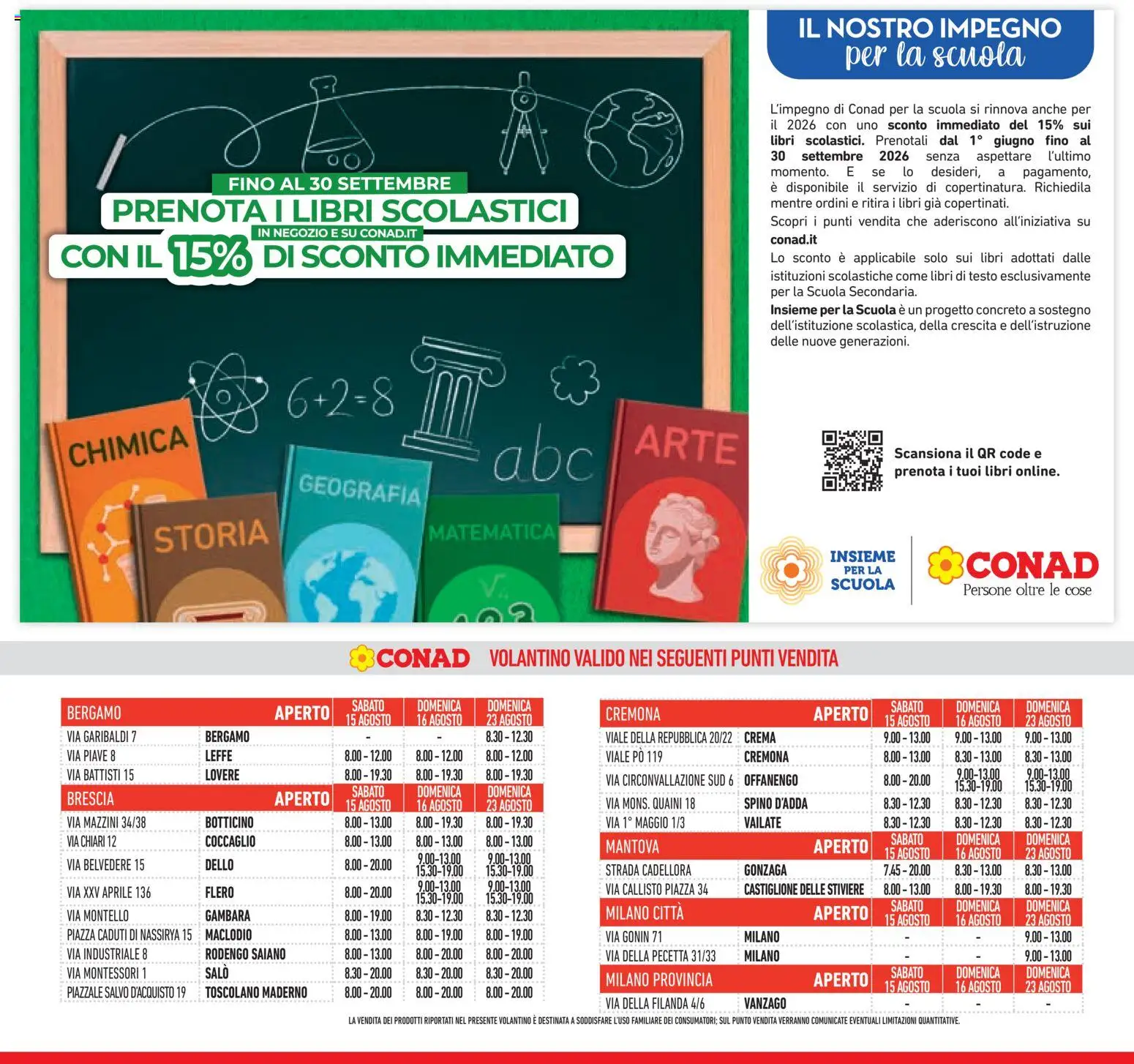 Volantino Conad del 12/08/2026 | Pagina: 19 | Prodotti: Crema, Libri