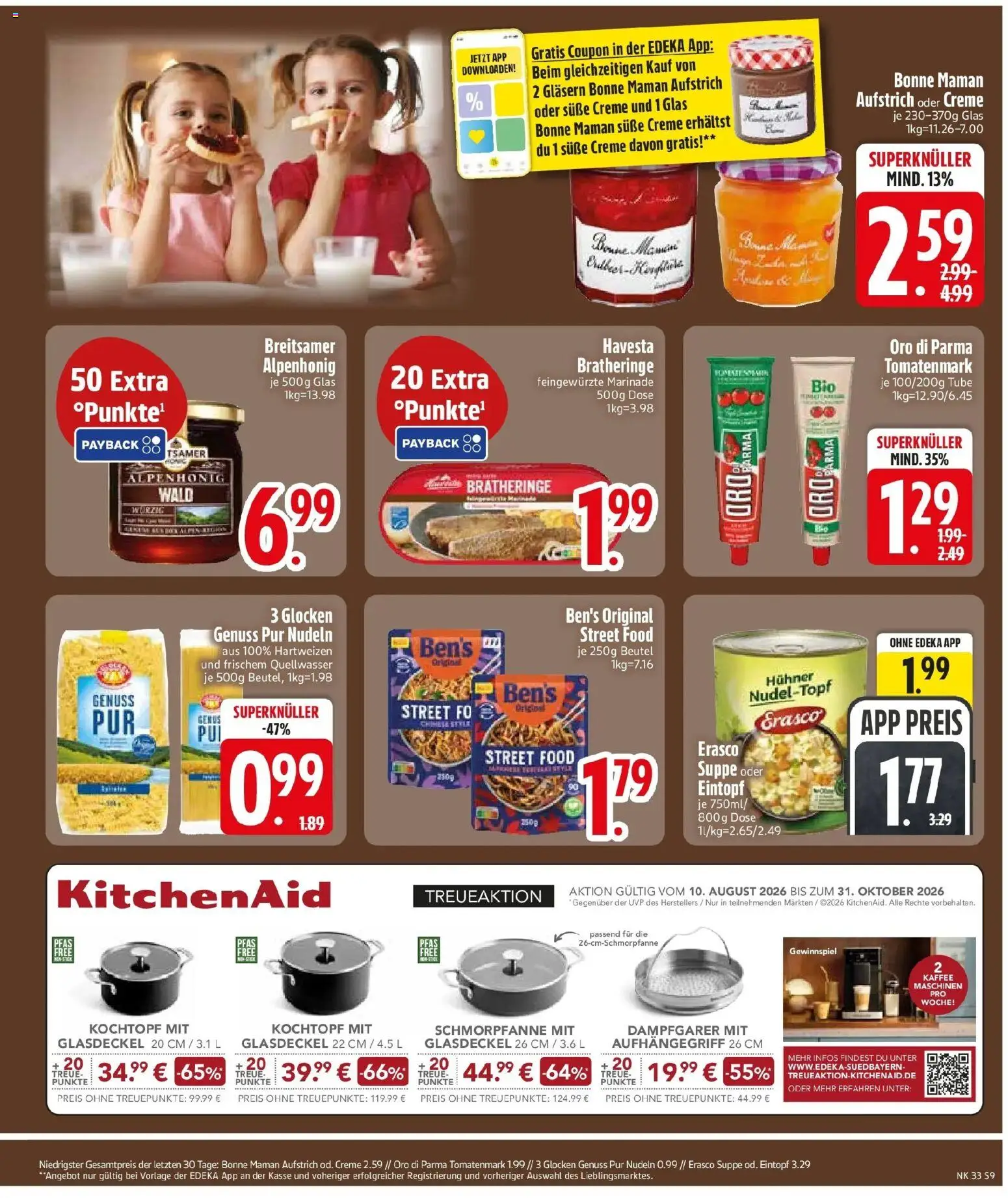 Edeka Prospekt Zwiesel (ab 10.08.2026) » Angebote Online | Seite: 11 | Produkte: Kaffee, Oro di parma, Nudeln, Erasco