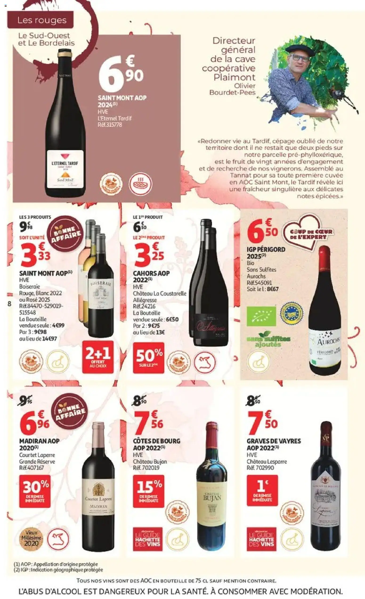 {H1} | Page: 8 | Produits: Cahors, Olivier, Bouteille