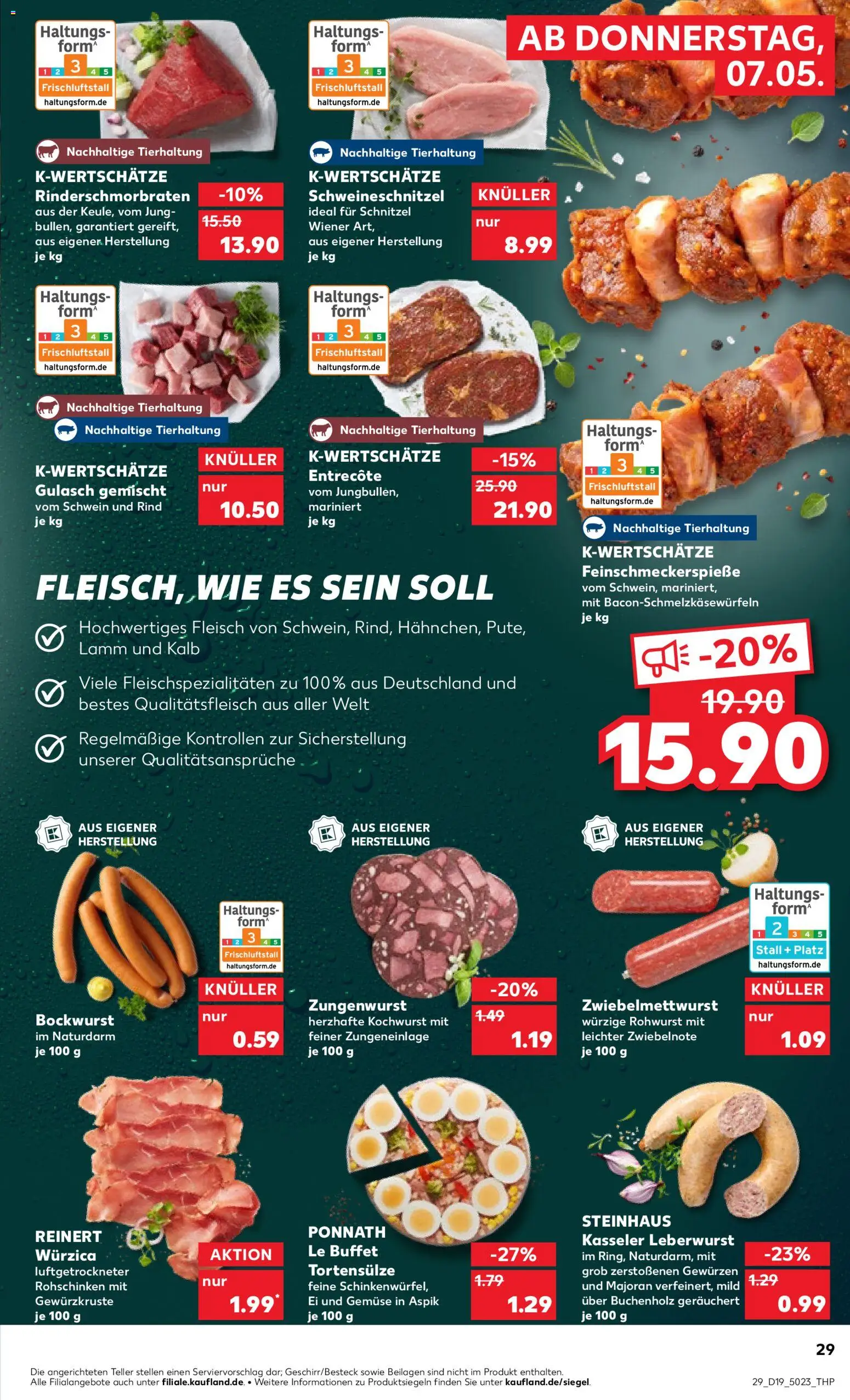 Kaufland Prospekt Völklingen	 – gültig ab 07.05.2026 | Seite: 29 | Produkte: Bockwurst, Entrecote, Schnitzel, Gulasch