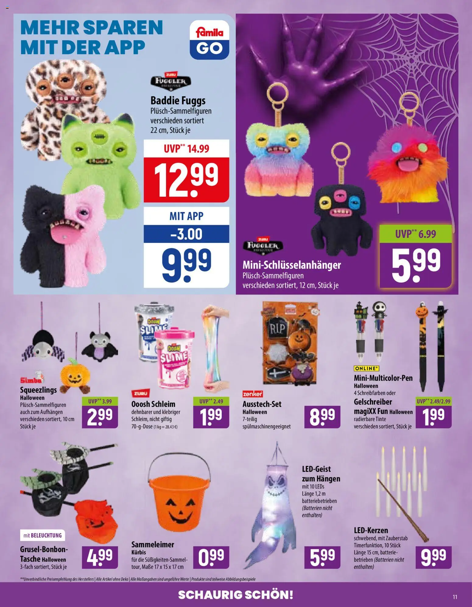 Famila Prospekt – gültig ab 19.10.2026 | Seite: 11 | Produkte: Tasche, Batterien, Batterie, Kürbis