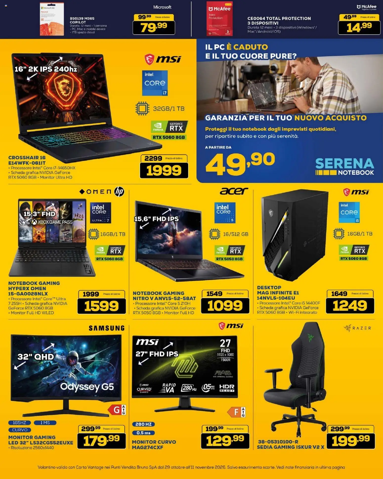 Volantino BRUNO del 29/10/2026 | Pagina: 17 | Prodotti: Monitor, Notebook, Mobile, Samsung