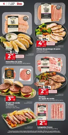 Vista previa Filetes de pechuga de pavo, Selección de Dia bandeja 575 g aprox. válido desde el 16/09/2026 | Página: 6