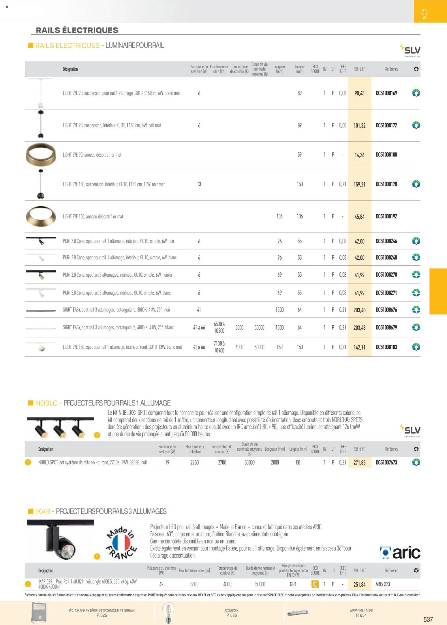 {H1} | Page: 29 | Produits: Alimentation, Suspension, Éclairage, Projecteur