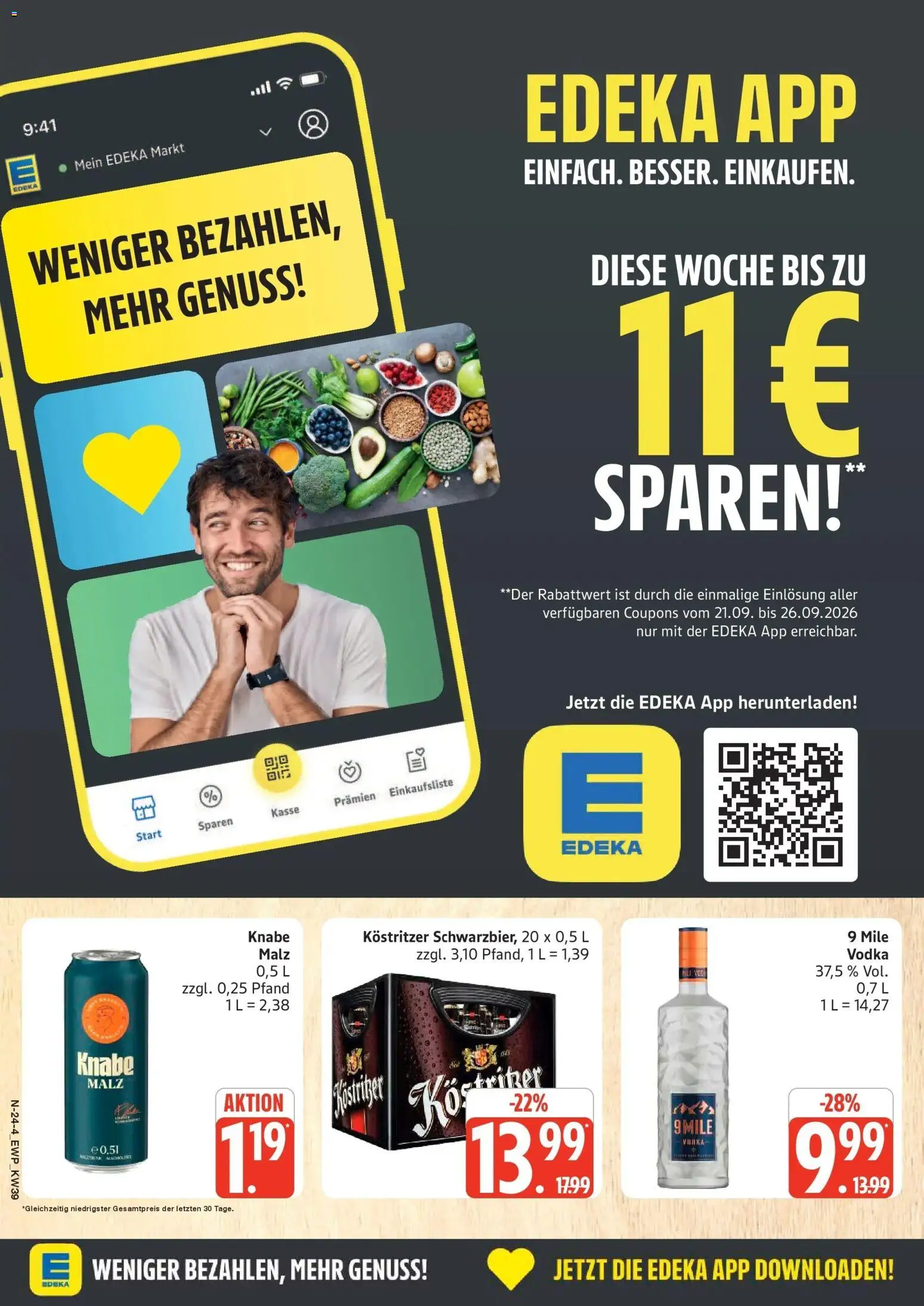E center Prospekt Rostock (ab 21.09.2026) zum Blättern | Seite: 24 | Produkte: Kostritzer, Vodka