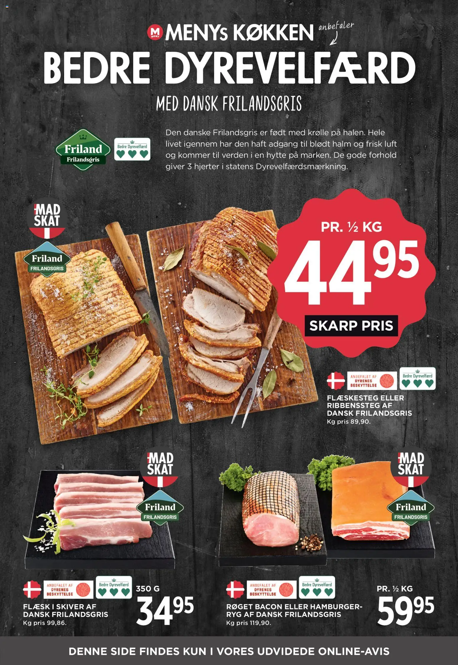Meny tilbudsavis – gyldig fra 14/08/2026 | Side: 12 | Produkter: Flæskesteg, Bacon