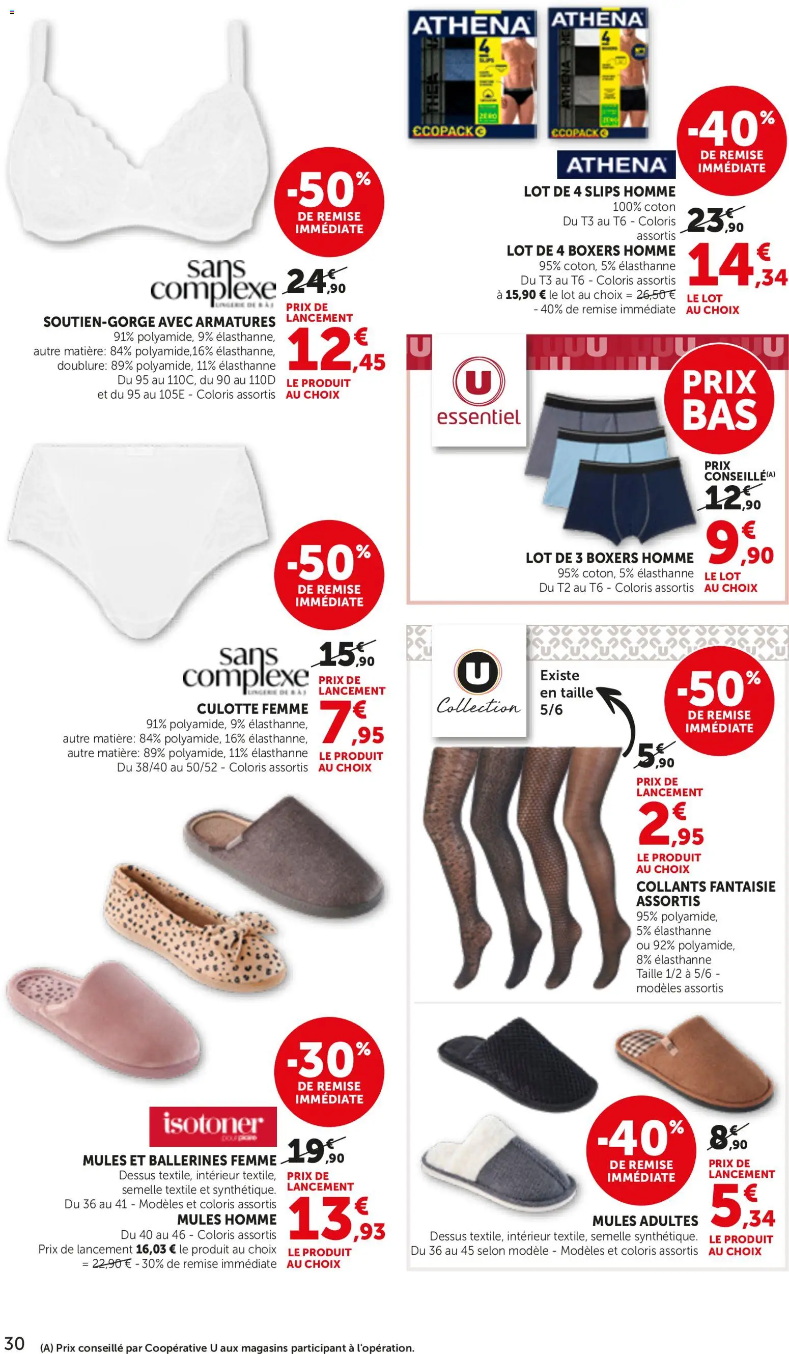 {H1} | Page: 30 | Produits: Mules homme, Coton, Boxers, Slips