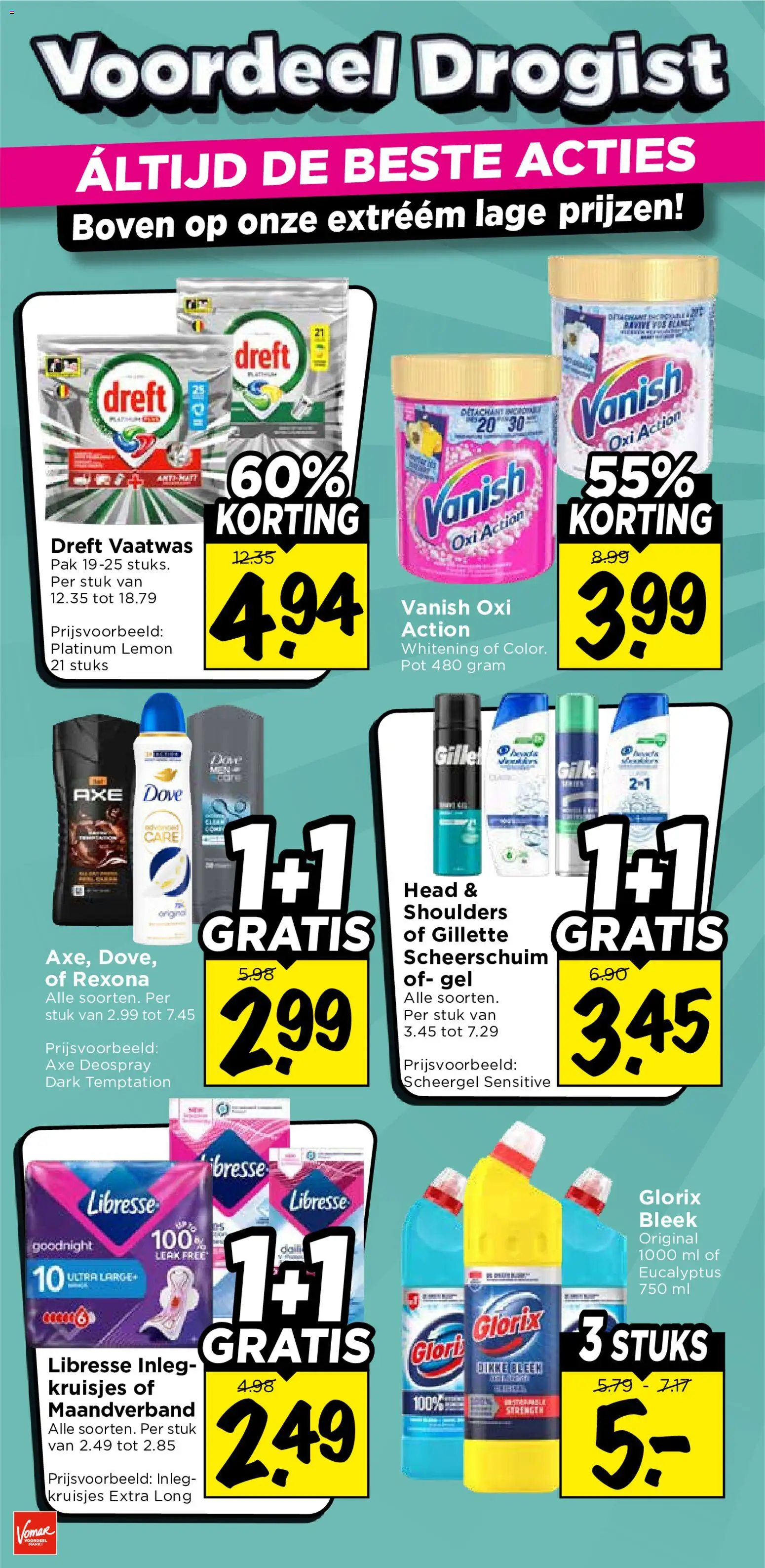 {H1} | Pagina: 19 | Producten: Pot, Maandverband, Gel, Scheerschuim
