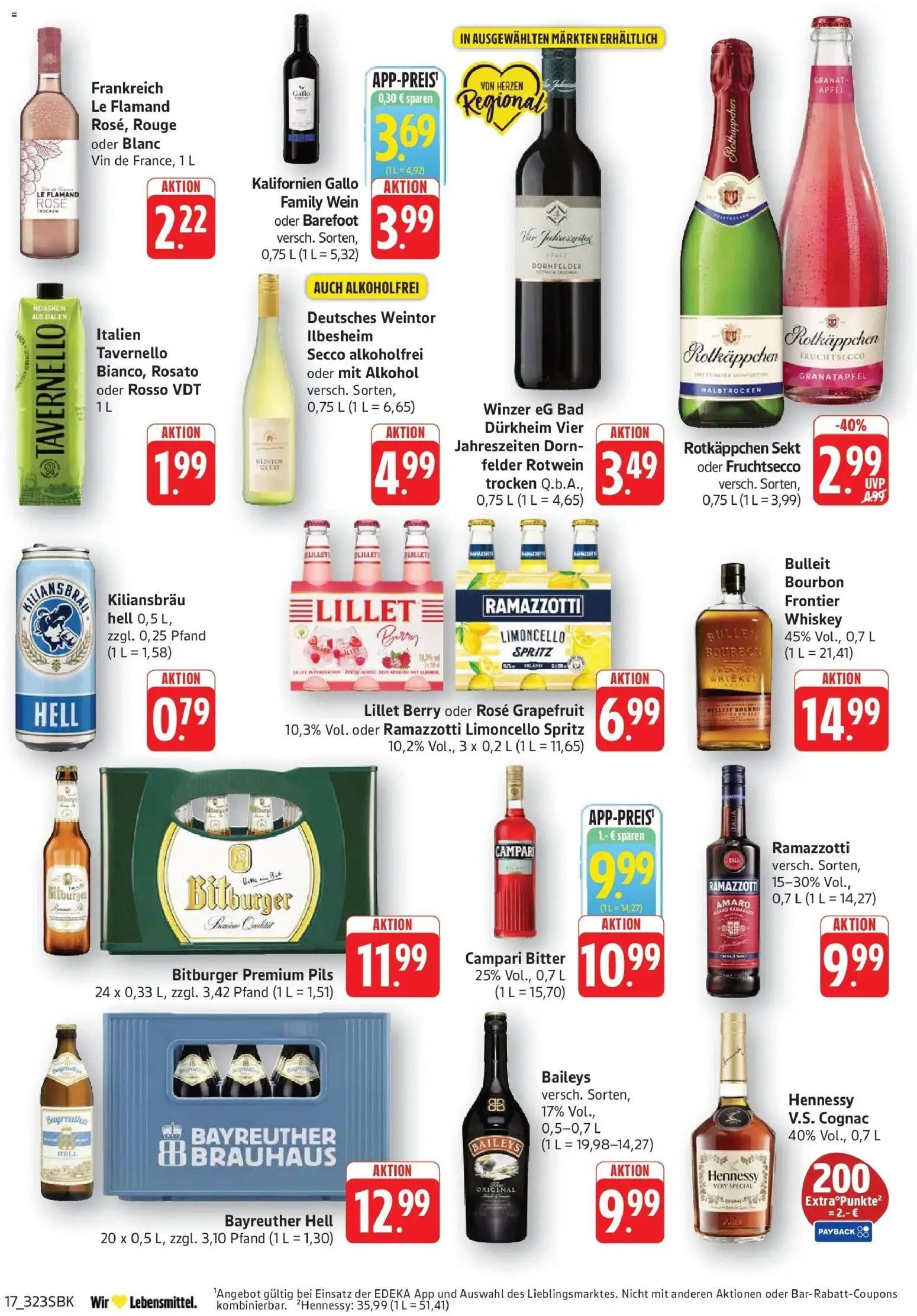 Edeka Prospekt Bad Bergzabern (ab 28.09.2026) » Angebote Online | Seite: 17 | Produkte: Rotkappchen sekt, Campari, Grapefruit, Alkohol
