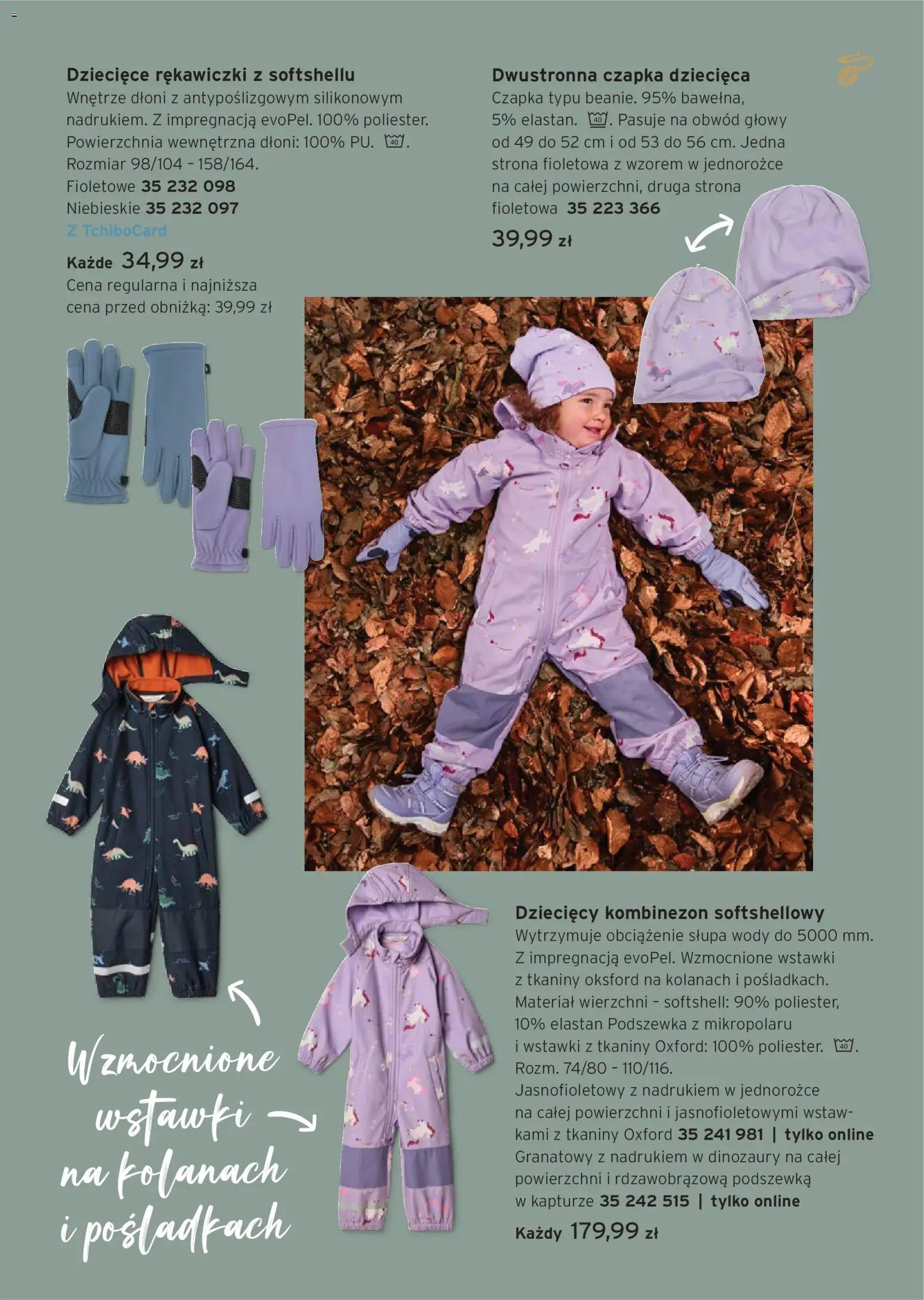 Tchibo promocje od 08.09.2026 | Strona: 9 | Produkty: Kombinezon, Czapka, Rękawiczki