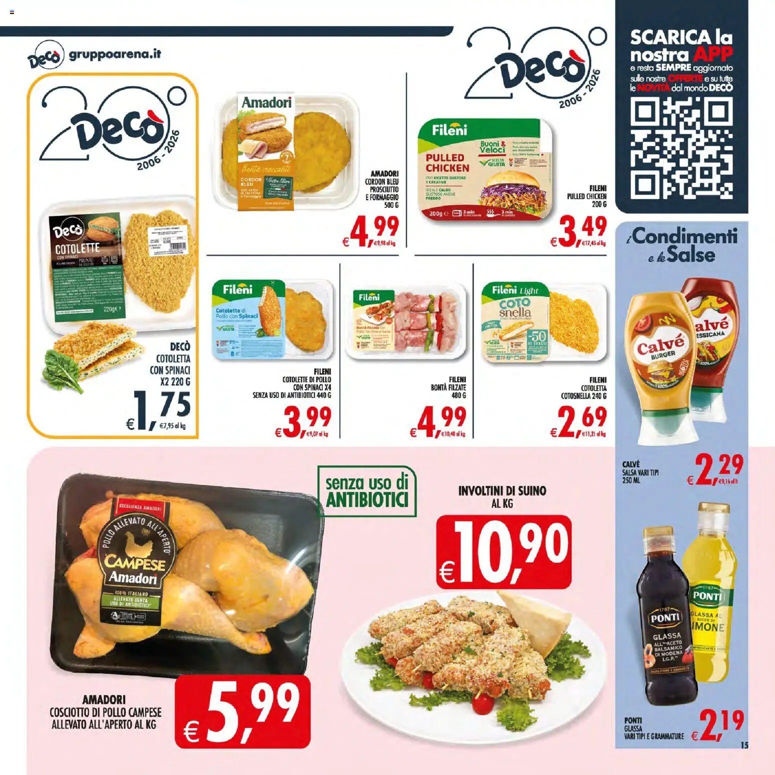 Volantino Decò del 30/06/2026 | Pagina: 20 | Prodotti: Succo, Salsa, Formaggio, Glassa