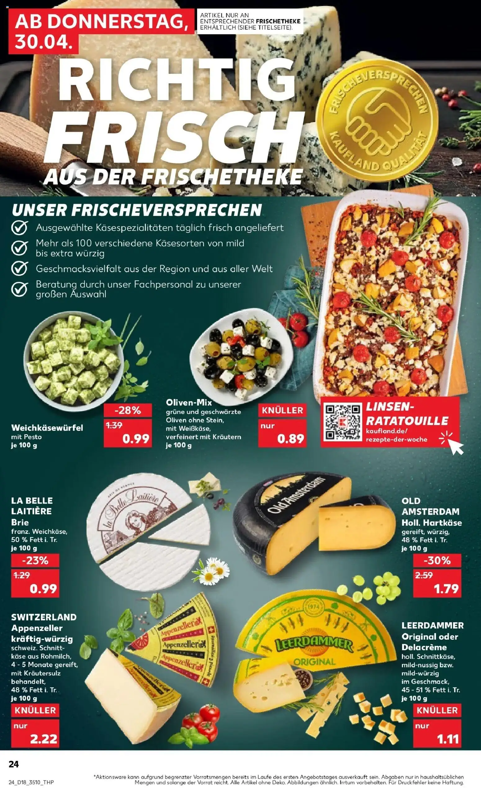 Kaufland Prospekt Delitzsch	 – gültig ab 30.04.2026 | Seite: 24 | Produkte: Käse, Leerdammer