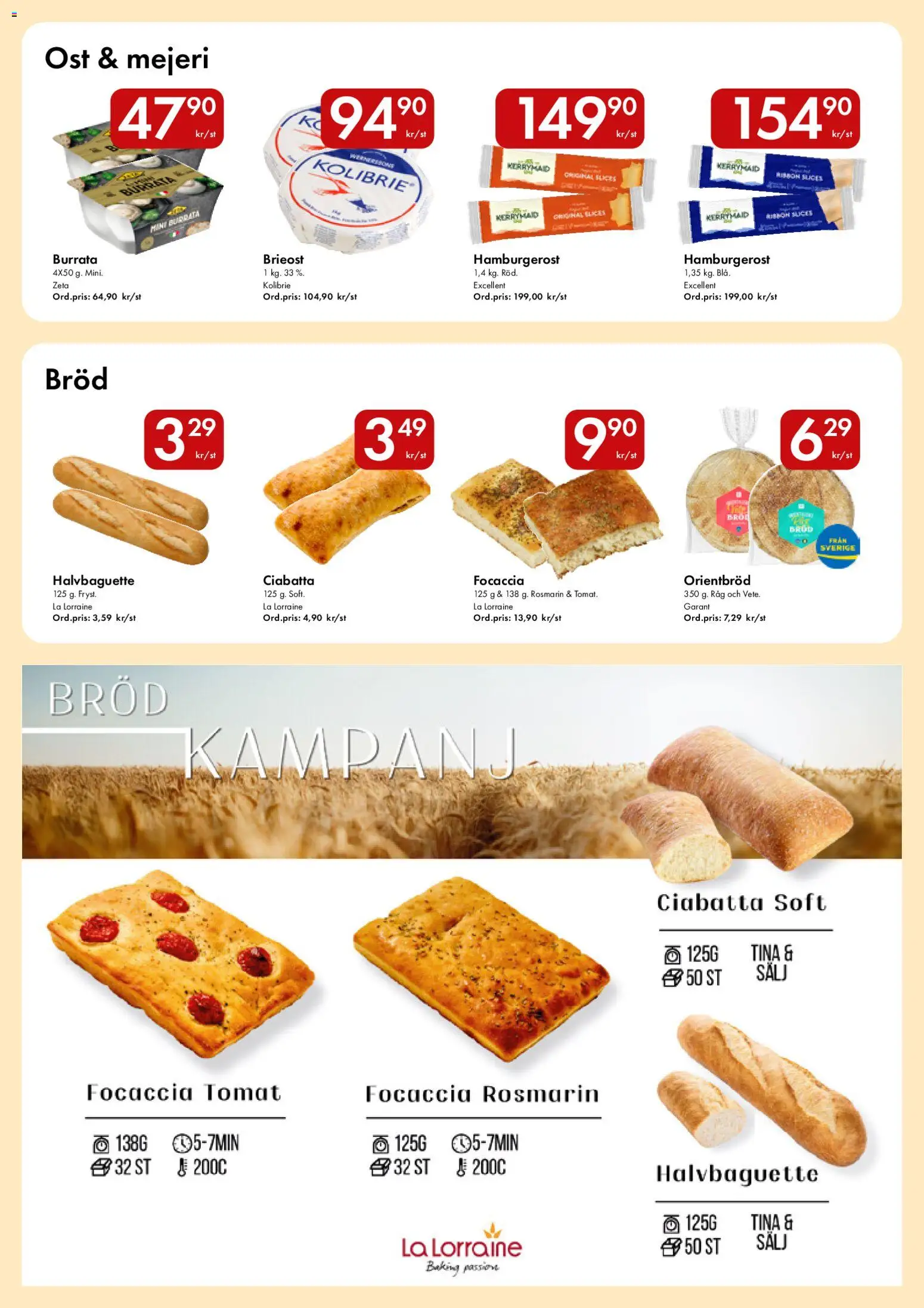 Snabbgross reklamblad aktuell från 18.05.2026 | Sida: 5 | Produkter: Burrata, Brieost, Ost, Bröd