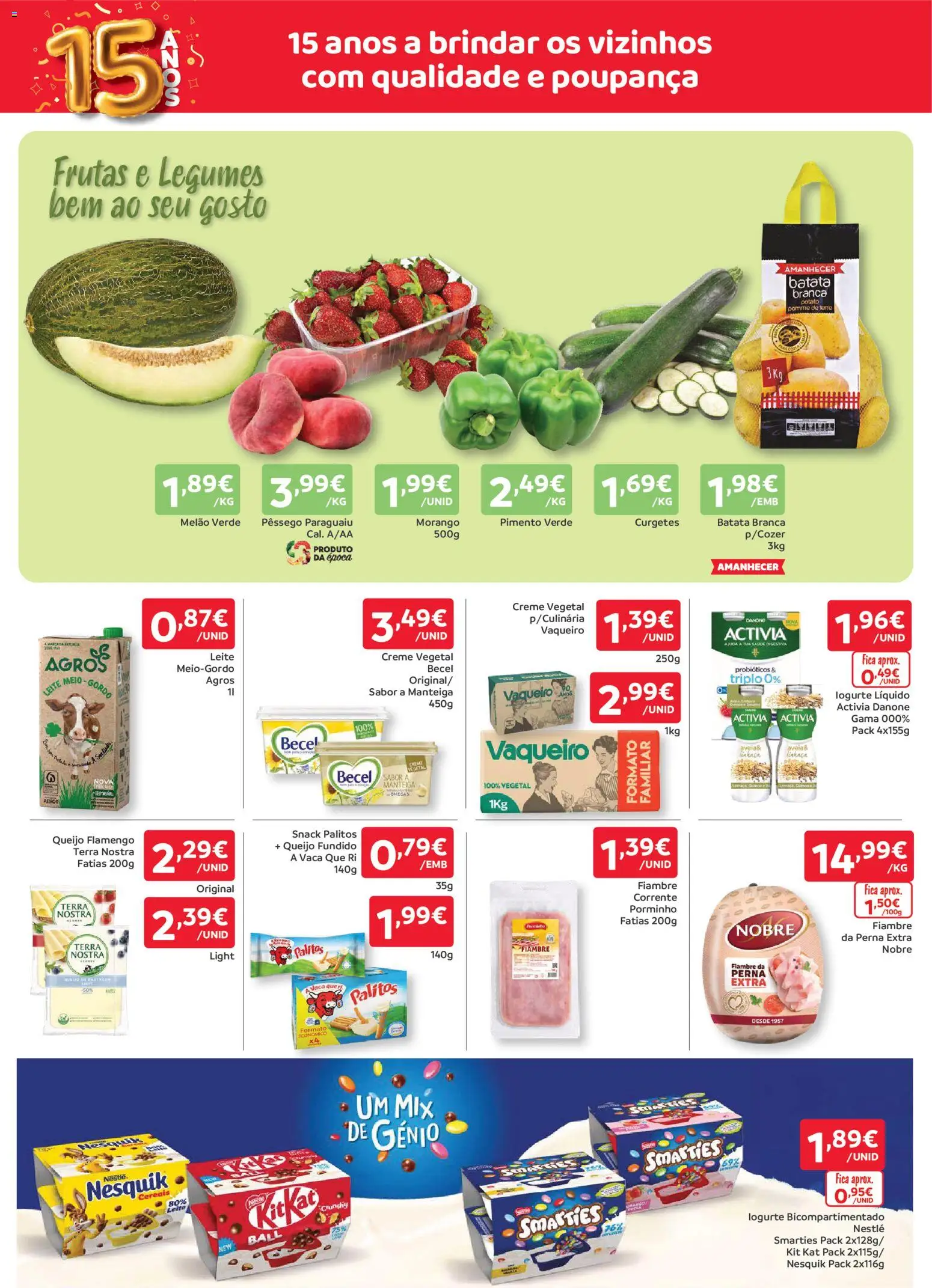 Amanhecer folheto │ válido de 28.05.2026 | Página: 2 | Produtos: Batata, Nestlé, Melão, Creme