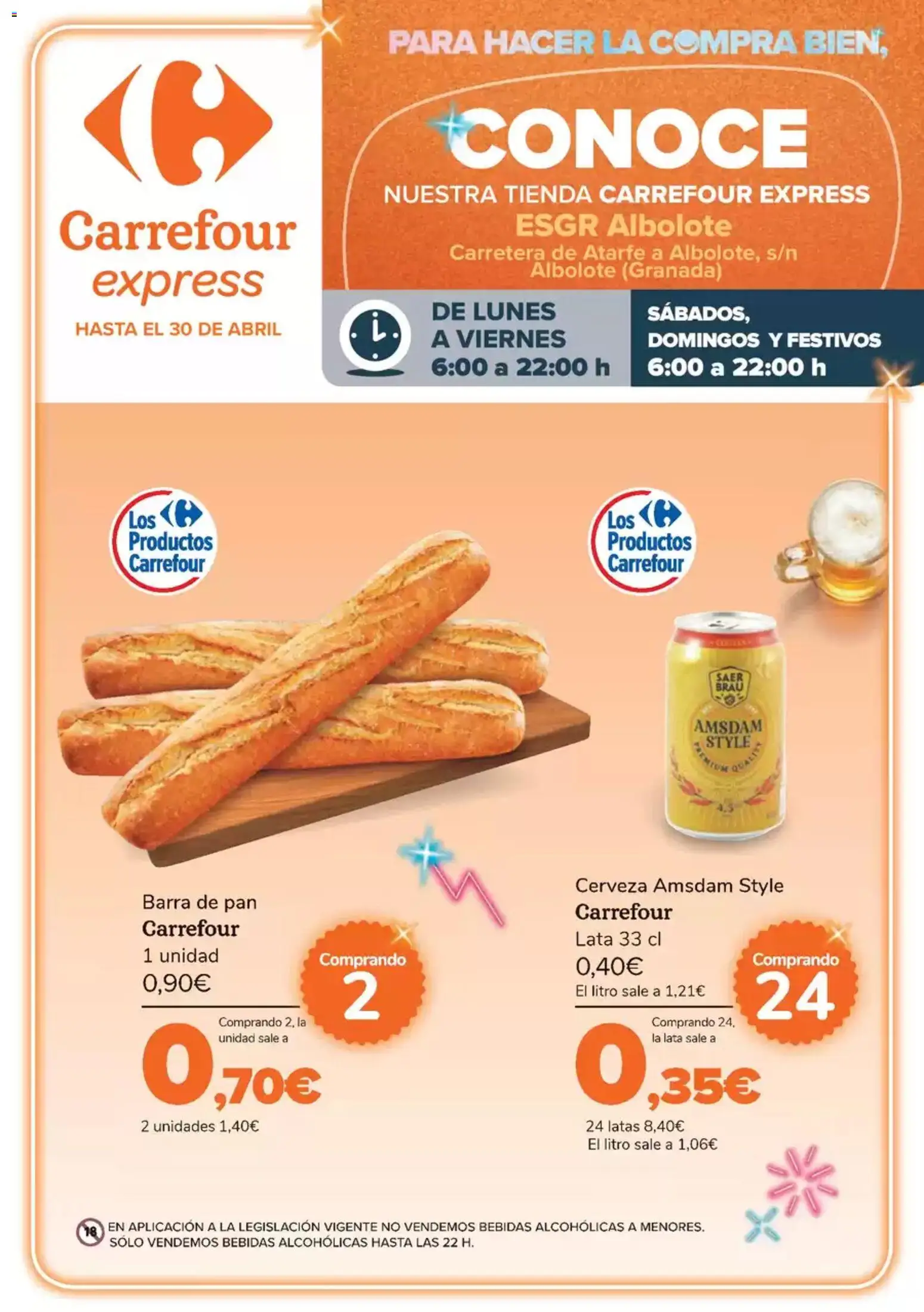 Carrefour Express folleto │ válido desde el 12.03.2026 | Página: 1 | Productos: Pan, Cerveza