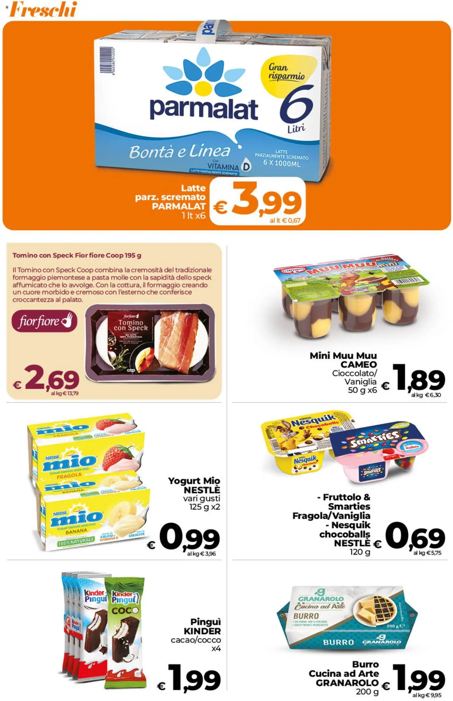 Volantino Ipercoop del 02/10/2026 | Pagina: 14 | Prodotti: Latte, Formaggio, Burro, Pasta