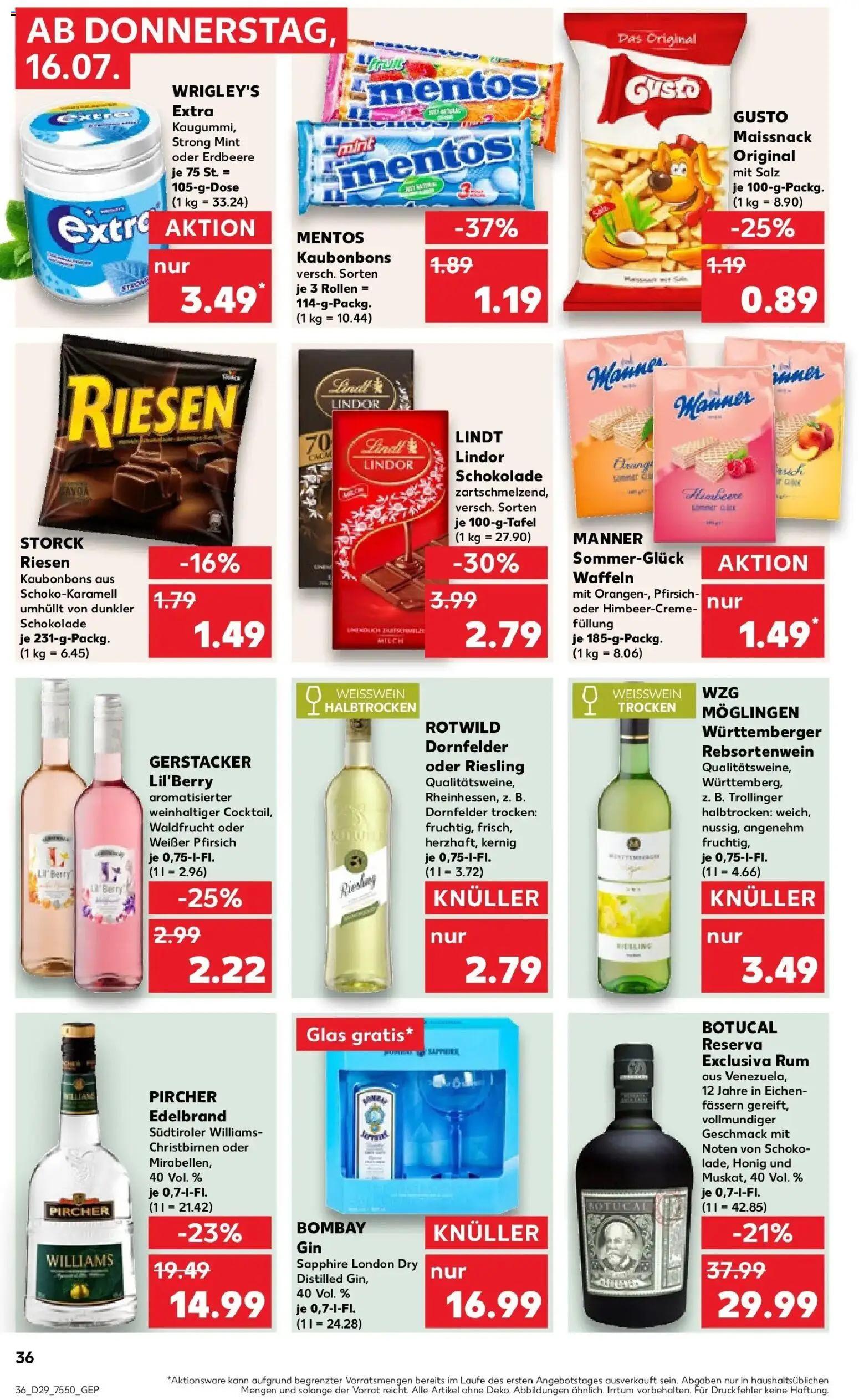 Kaufland Prospekt Rüsselsheim Am Main – gültig ab 13.07.2026 | Seite: 45 | Produkte: Waffeln, Lindor, Salz, Lindt