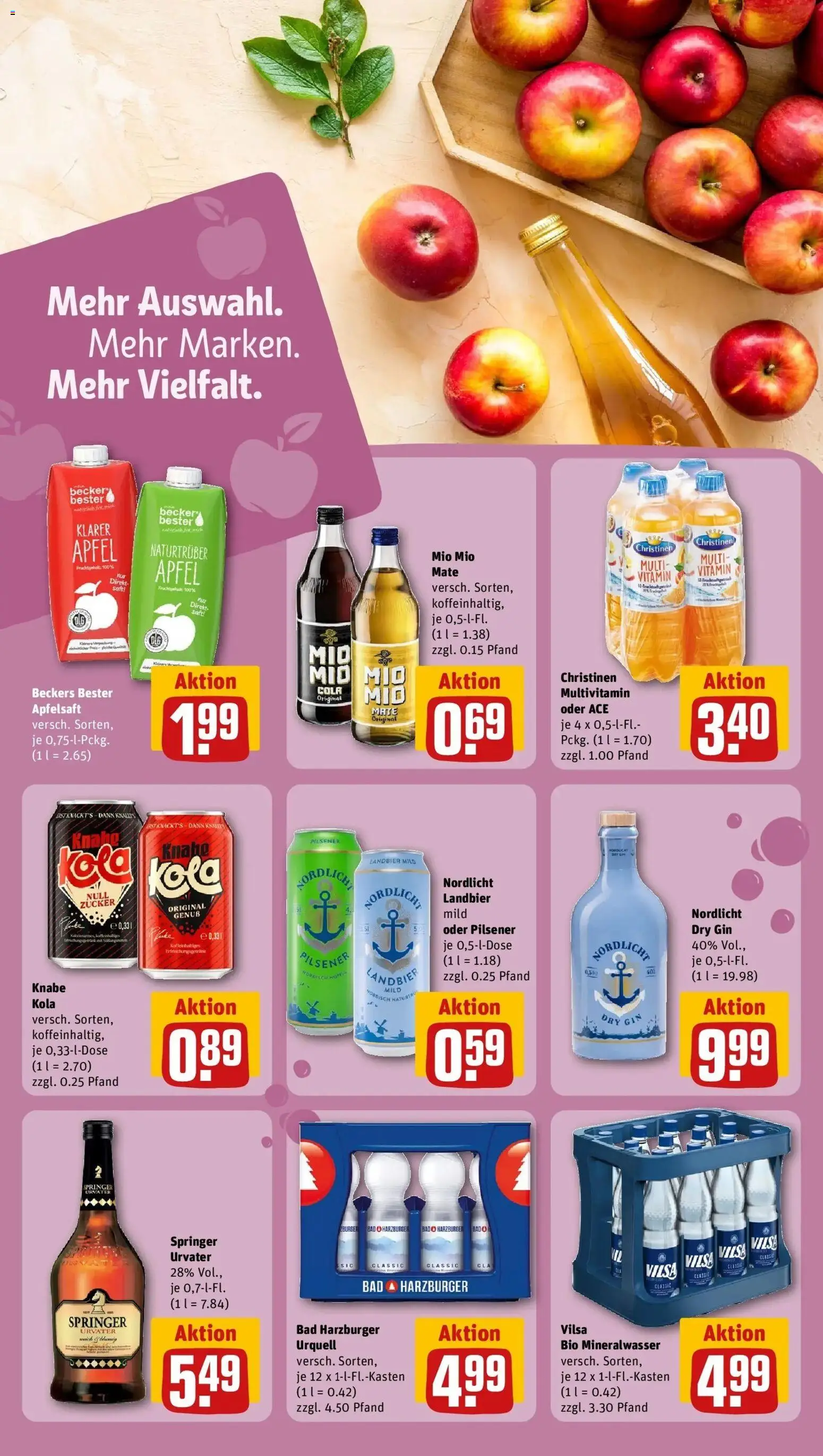 REWE Prospekt ab 17.08.2026 zum Blättern » Angebote | Seite: 22 | Produkte: Cola, Bad, Apfelsaft, Saft