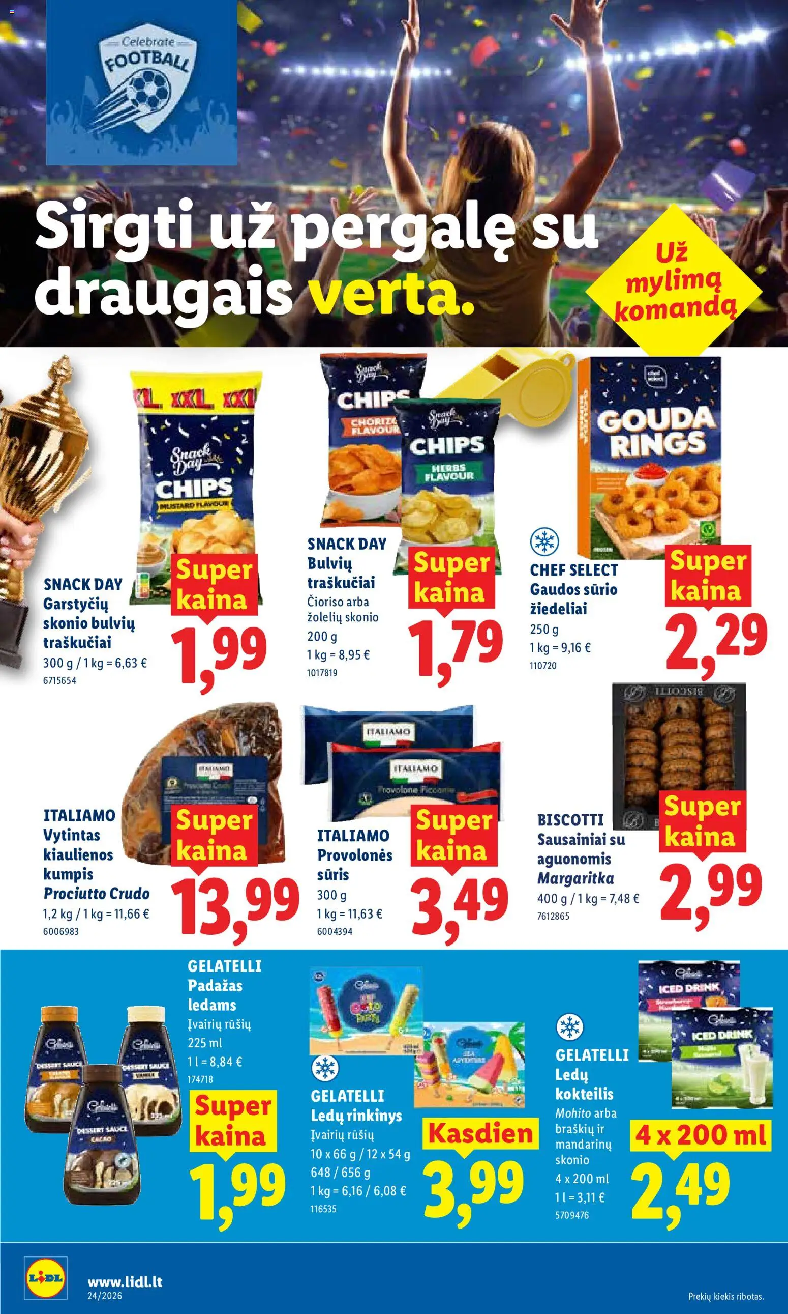 LIDL akcijos nuo 08.06.2026 | Puslapis: 14 | Prekių: Sausainiai, Kumpis, Padažas, Traškučiai