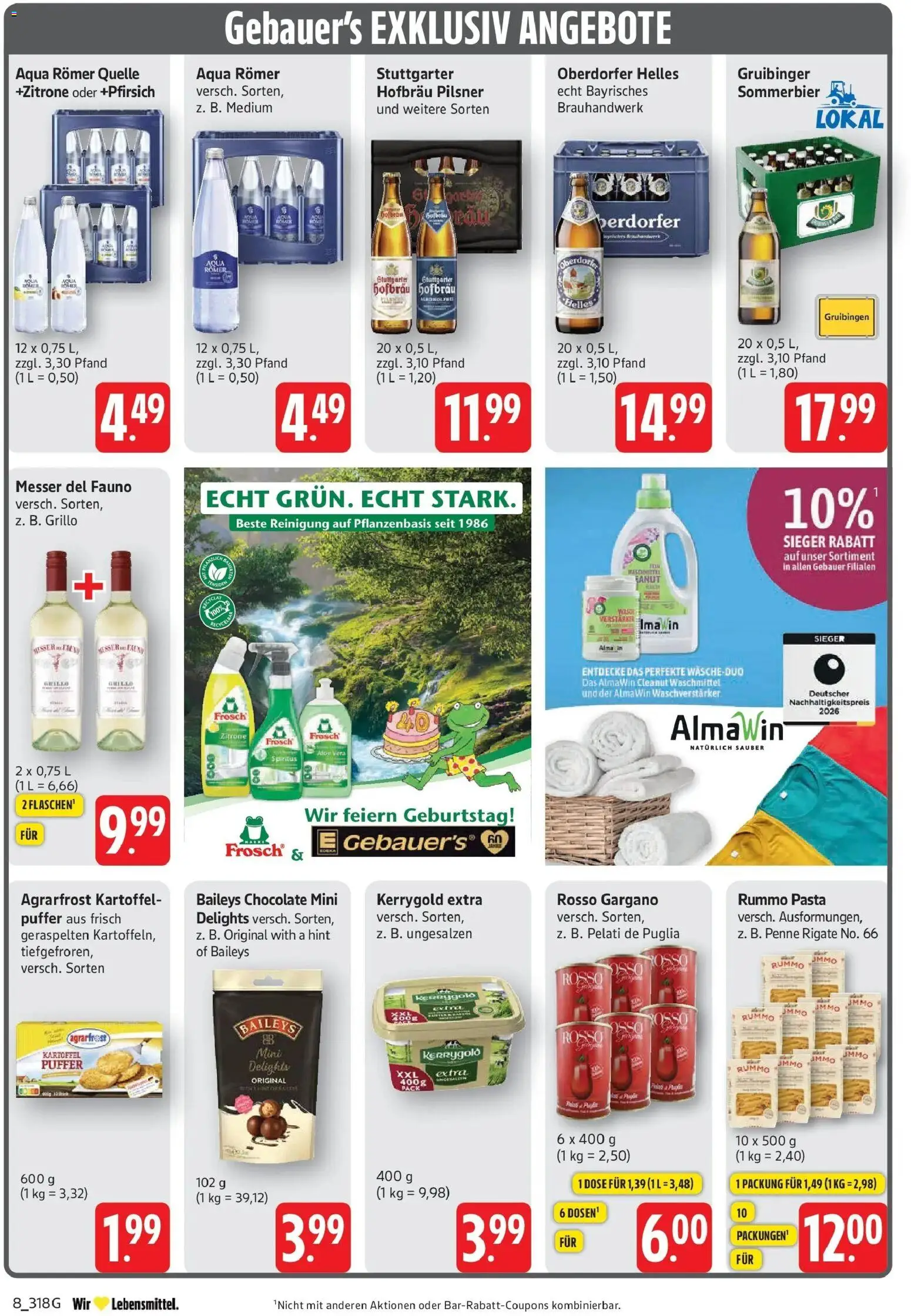 Edeka prospekt Geislingen	 – gültig ab 04.05.2026 | Seite: 10 | Produkte: Butter, Waschmittel, Baileys, Pasta