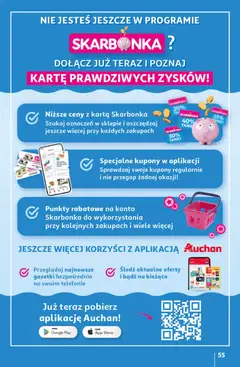Pogląd oferty "Auchan gazetka - 30 Lat Hipermarket" - ważna od 14.05.2026 | Strona: 55 | Produkty: Karta, Śledź