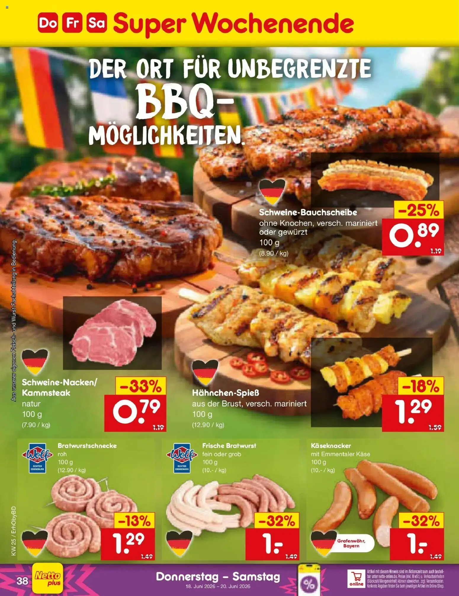 Netto Marken-Discount Prospekt Velden – gültig ab 14.06.2026 | Seite: 50 | Produkte: Käse, Bratwurst, Fleisch