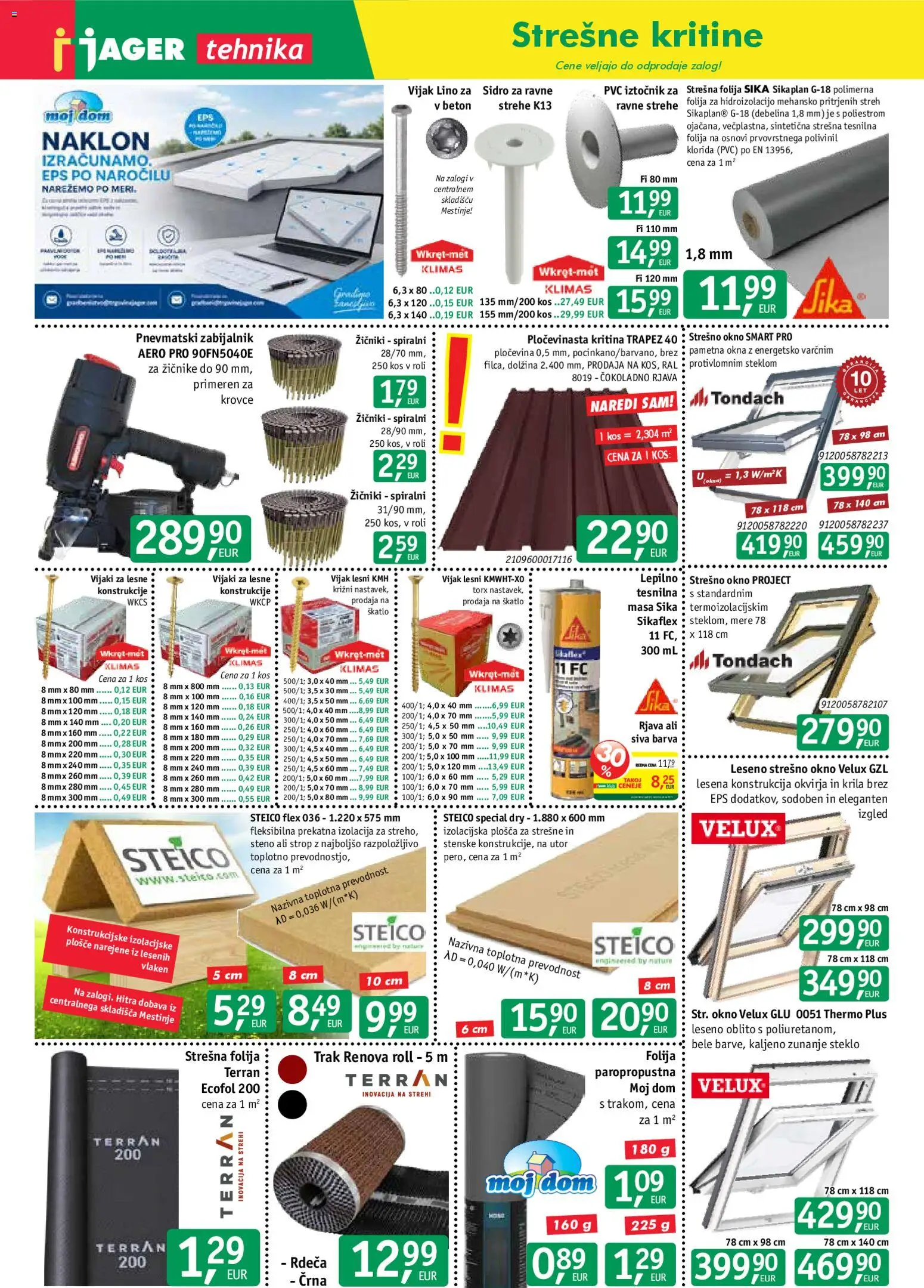 Novi Jager katalog ponudbe – veljaven od 09.09.2026 | Stran: 9 | Izdelki: Kos, Folija, Barva, Beton
