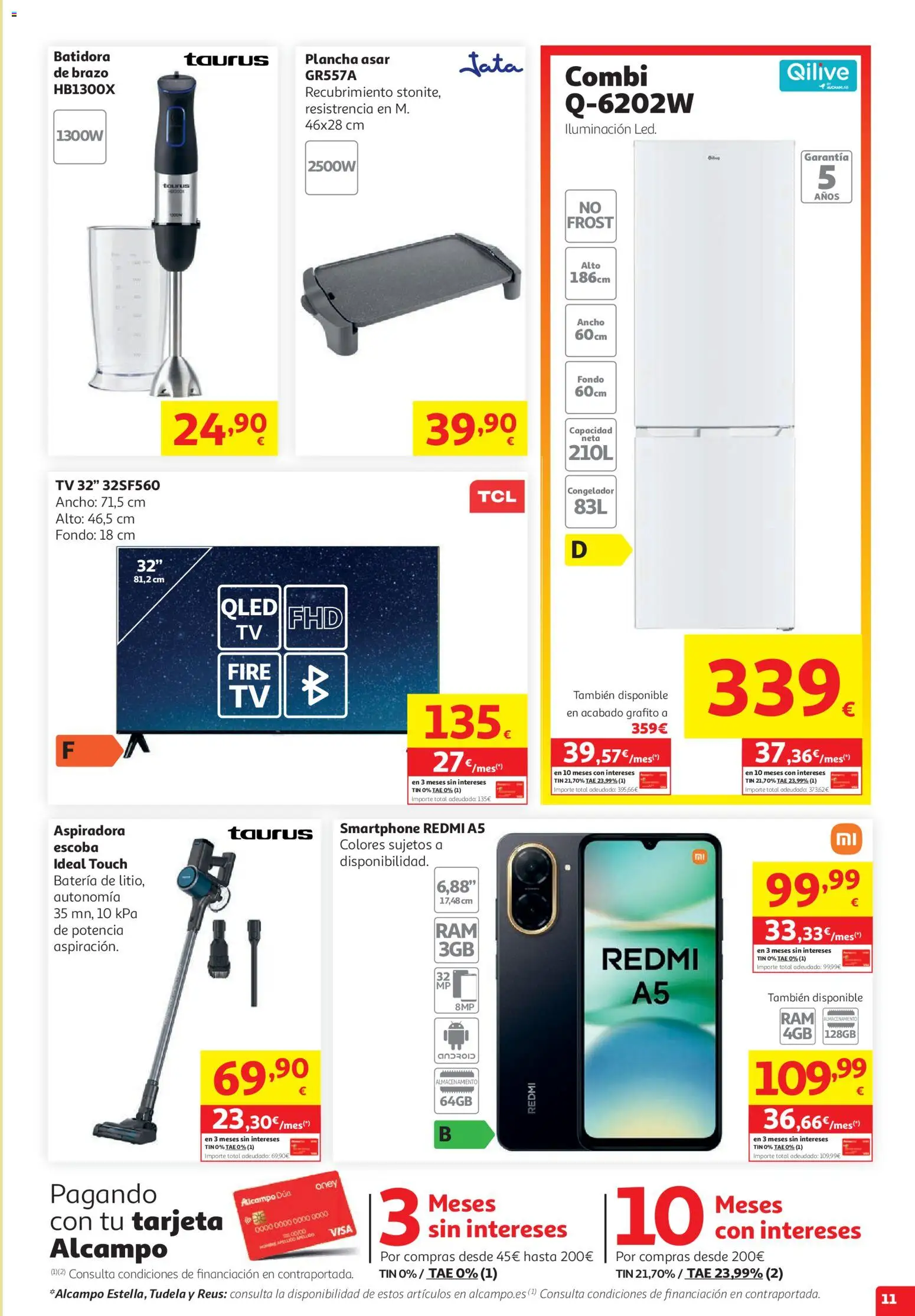 Alcampo Superstore Litoral │ válido desde el 15/07/2026 | Página: 11 | Productos: Escoba, Aspiradora, Galette de chaise, Batería