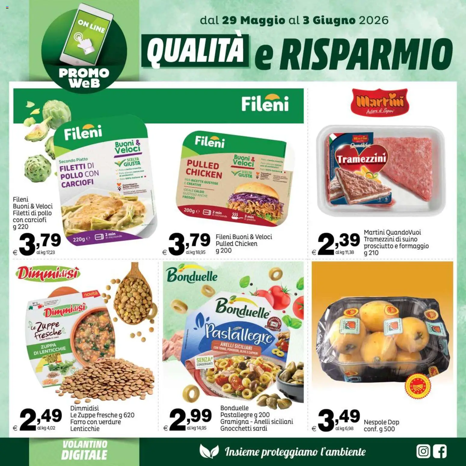 Volantino Elite Supermercati del 29.05.2026 | Pagina: 6 | Prodotti: Pollo, Prosciutto, Piatto, Gnocchetti